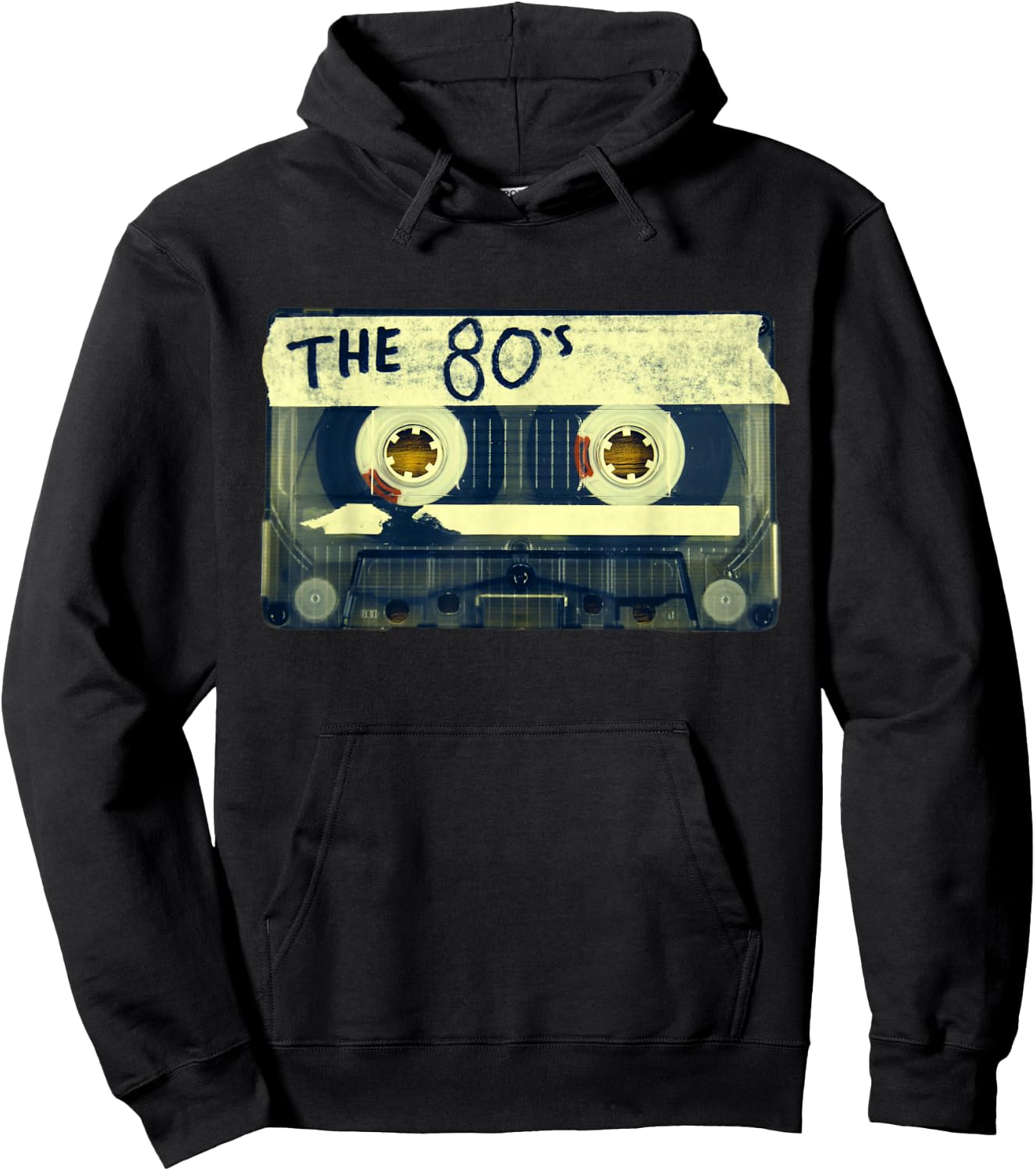 Retro 80's Mix Tape Hoodie - Hoodie | Black