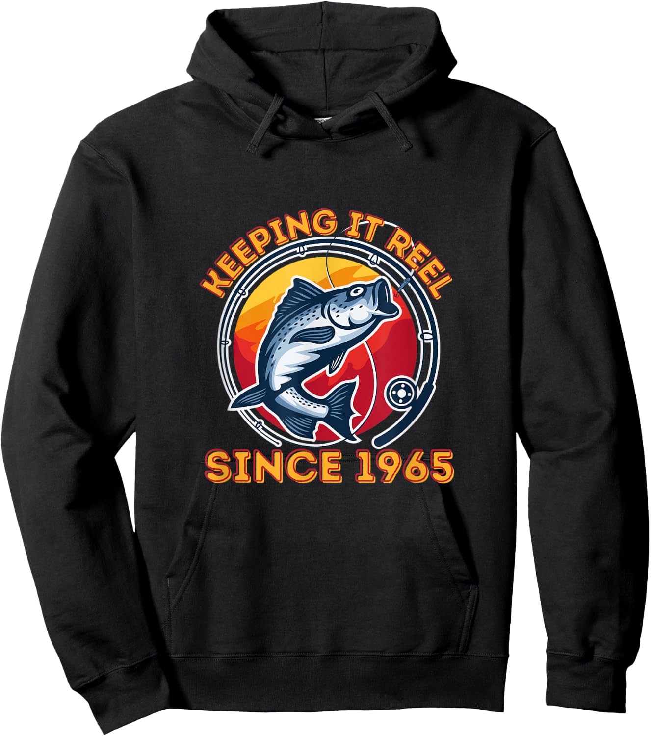 Keeping It Reel Since 1965 - Fun Fishing Hoodie - Hoodie | Black