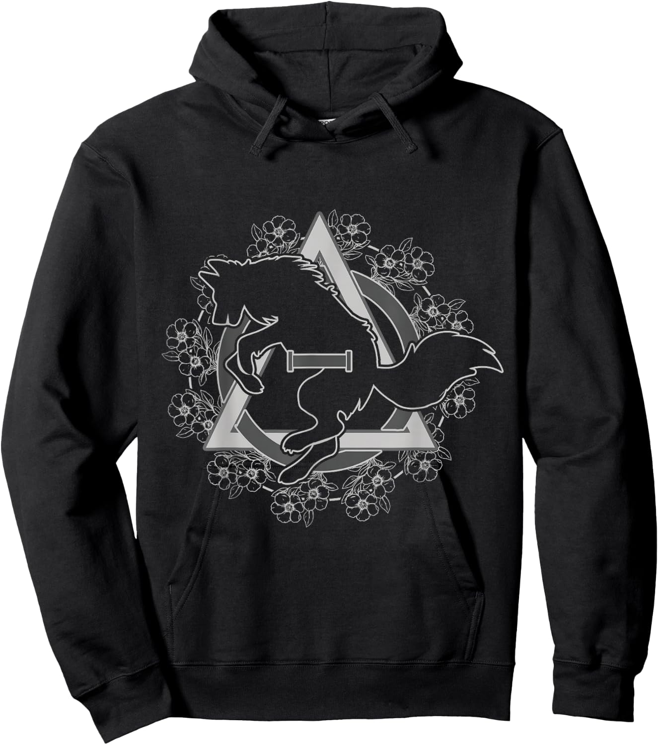 Therian Theta Delta Wolf Hound Fox Dog Otherkin Furry , Black, S Hoodie - Hoodie | Black