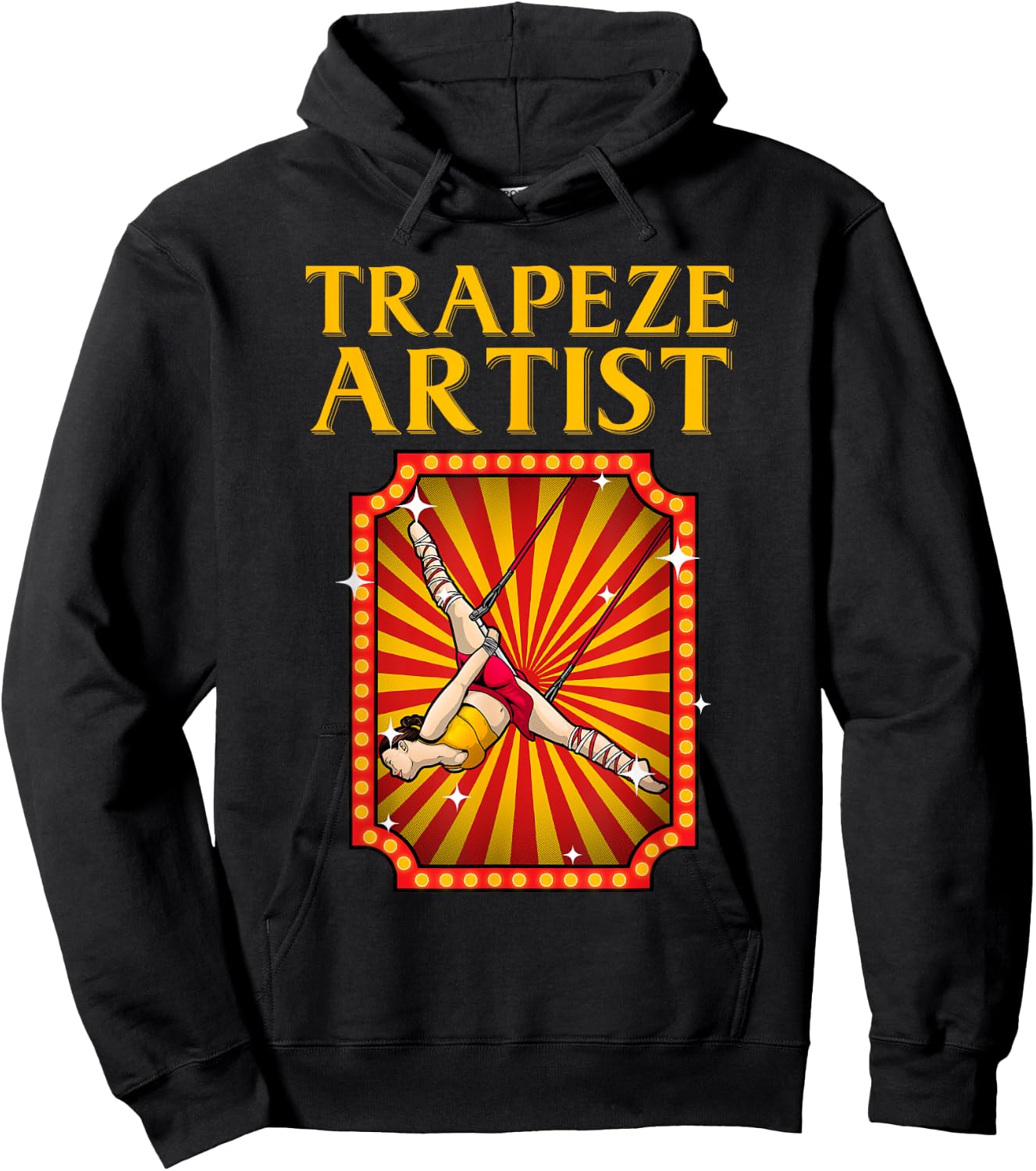 Funny Trapeze Artist Costume Design Kids Men Women Circus Hoodie - Hoodie | Black