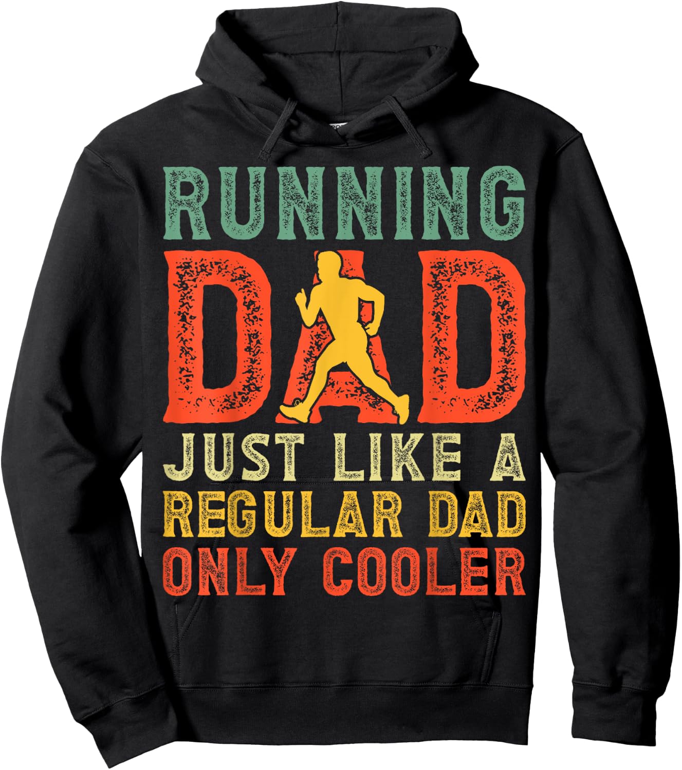 Marathon Runner Father's Day Funny Running Dad Hoodie - Hoodie | Black