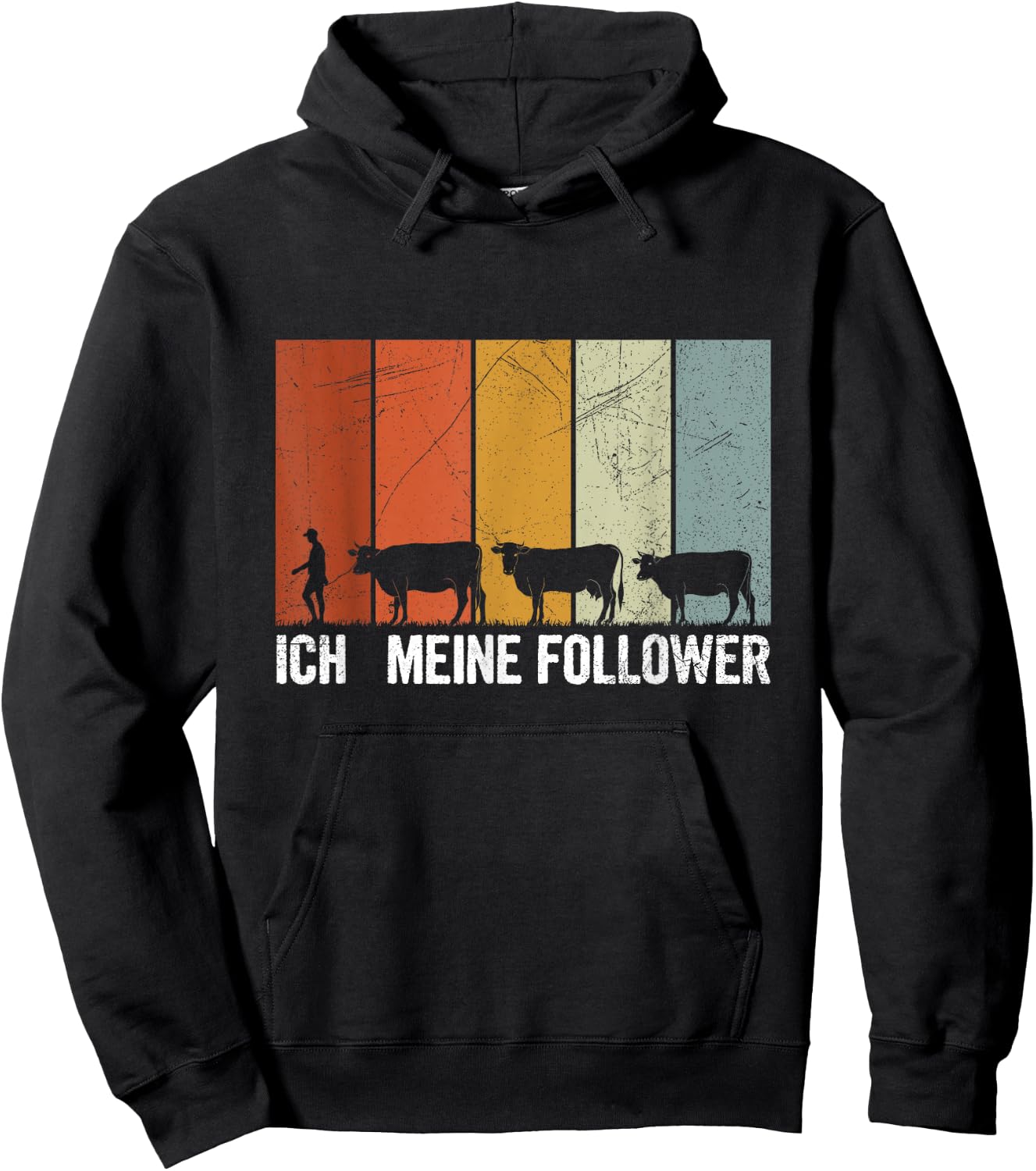 Men's with German Text "Ich Meine Follower Reef Farmer" Hoodie - Hoodie | Black