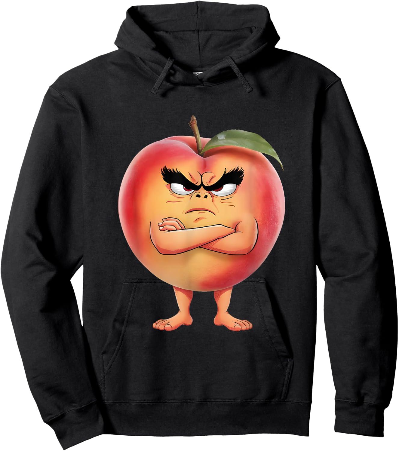 Fruits à la pêche en colère Hoodie - Hoodie | Black