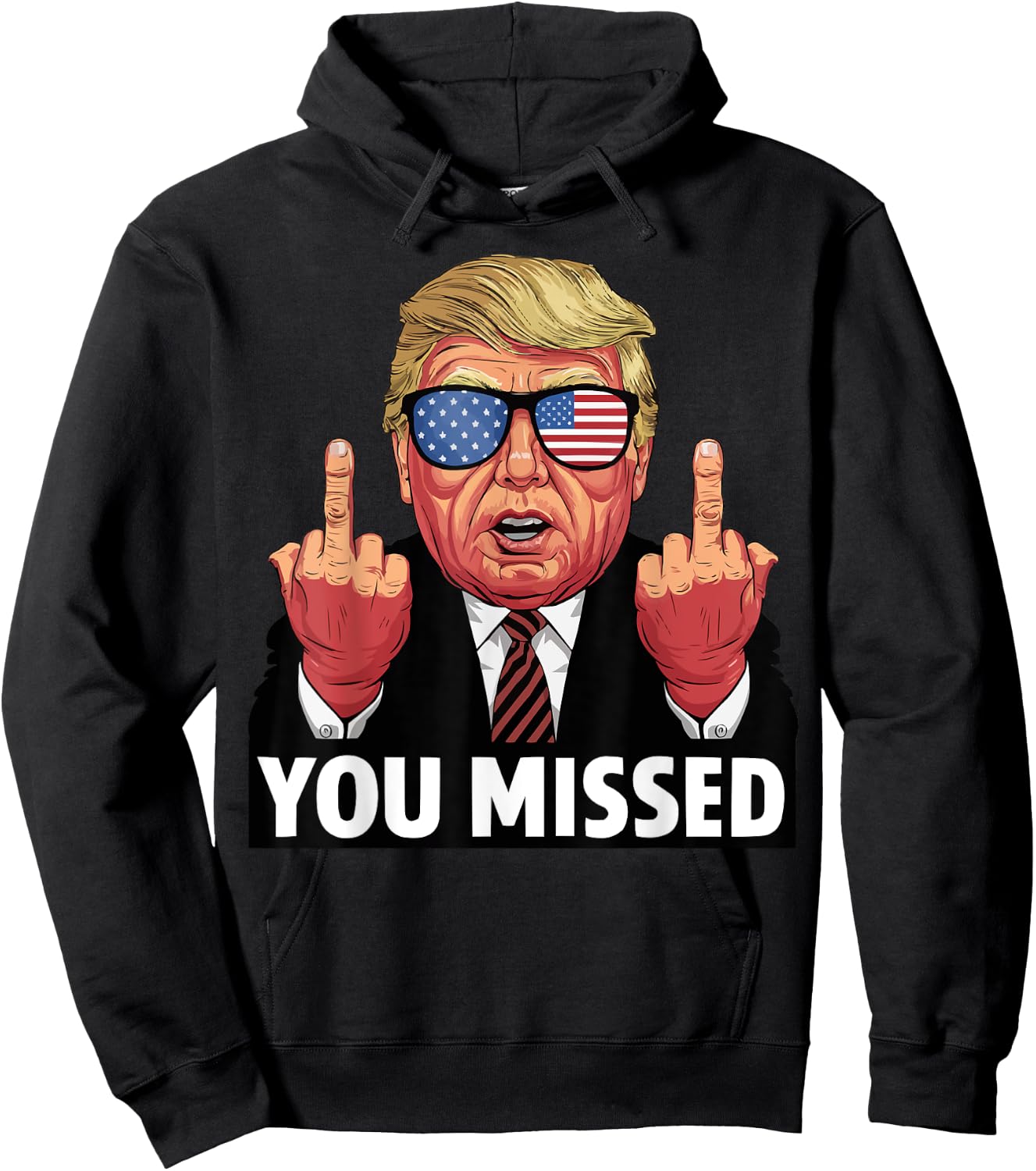 Shot Republican Pro Trump, President 2024 Hoodie - Hoodie | Black