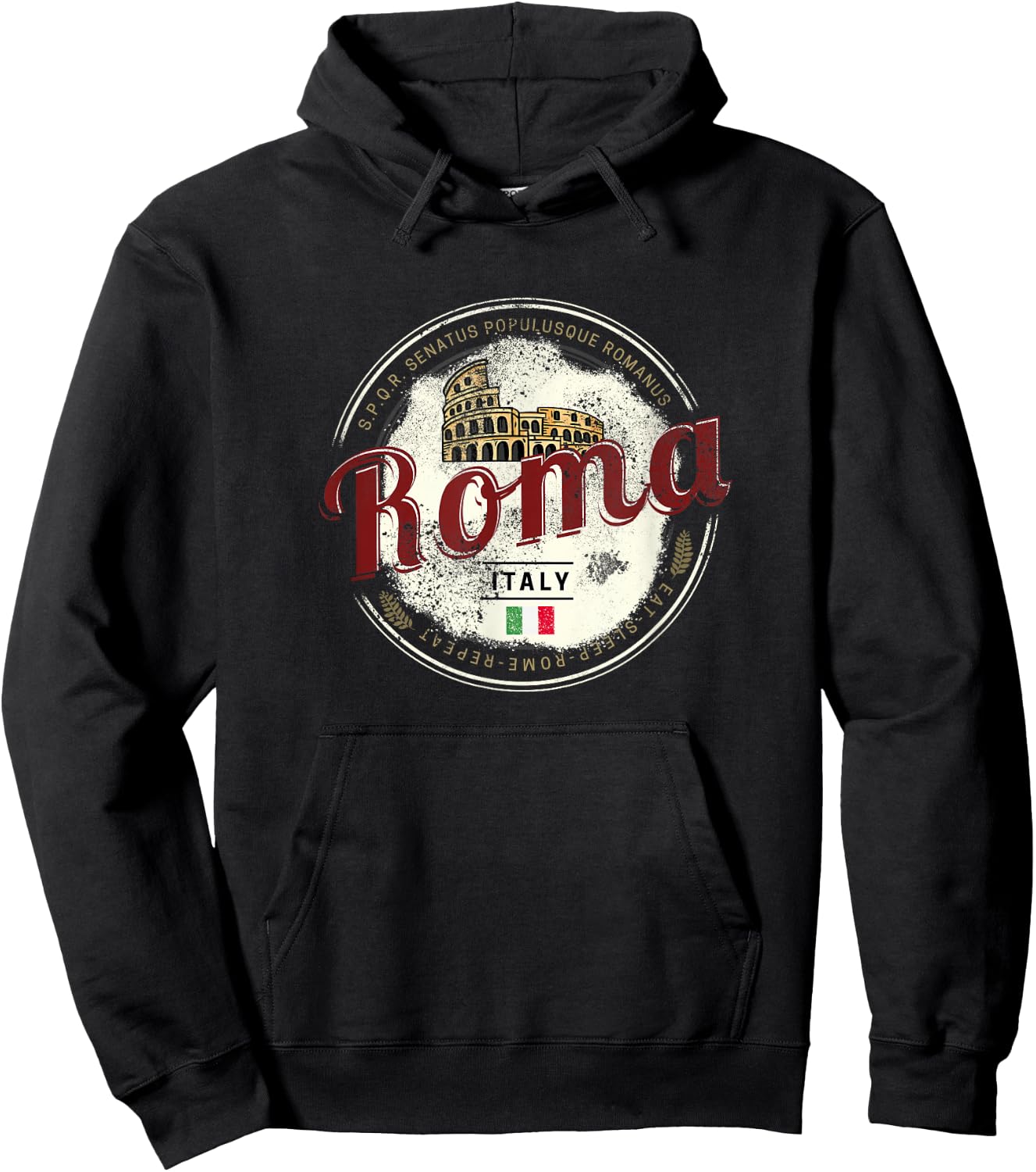 Rom Italien Kolosseum Vintage Souvenir Hoodie - Hoodie | Black
