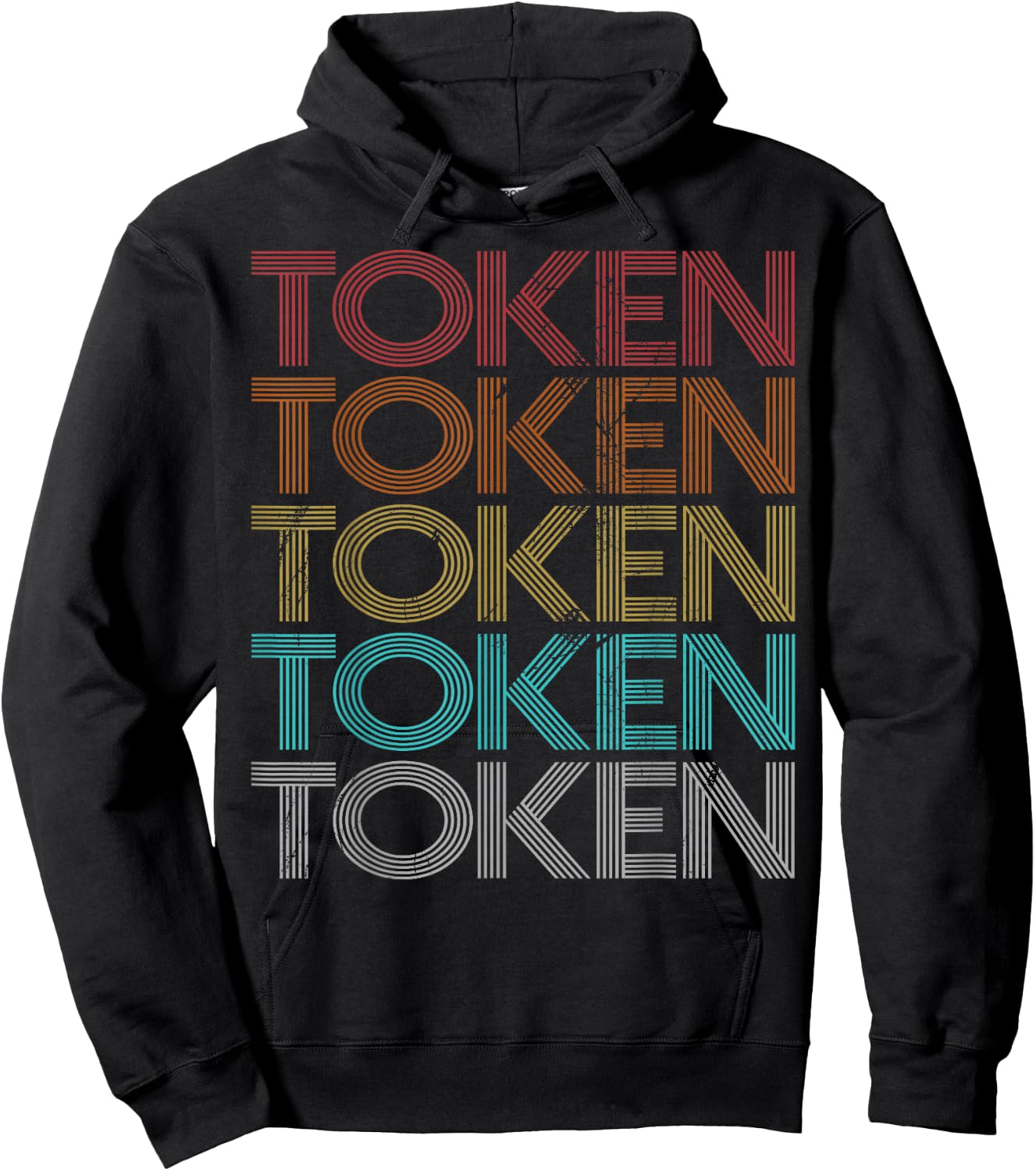 Retro Vintage Token Hoodie - Hoodie | Black