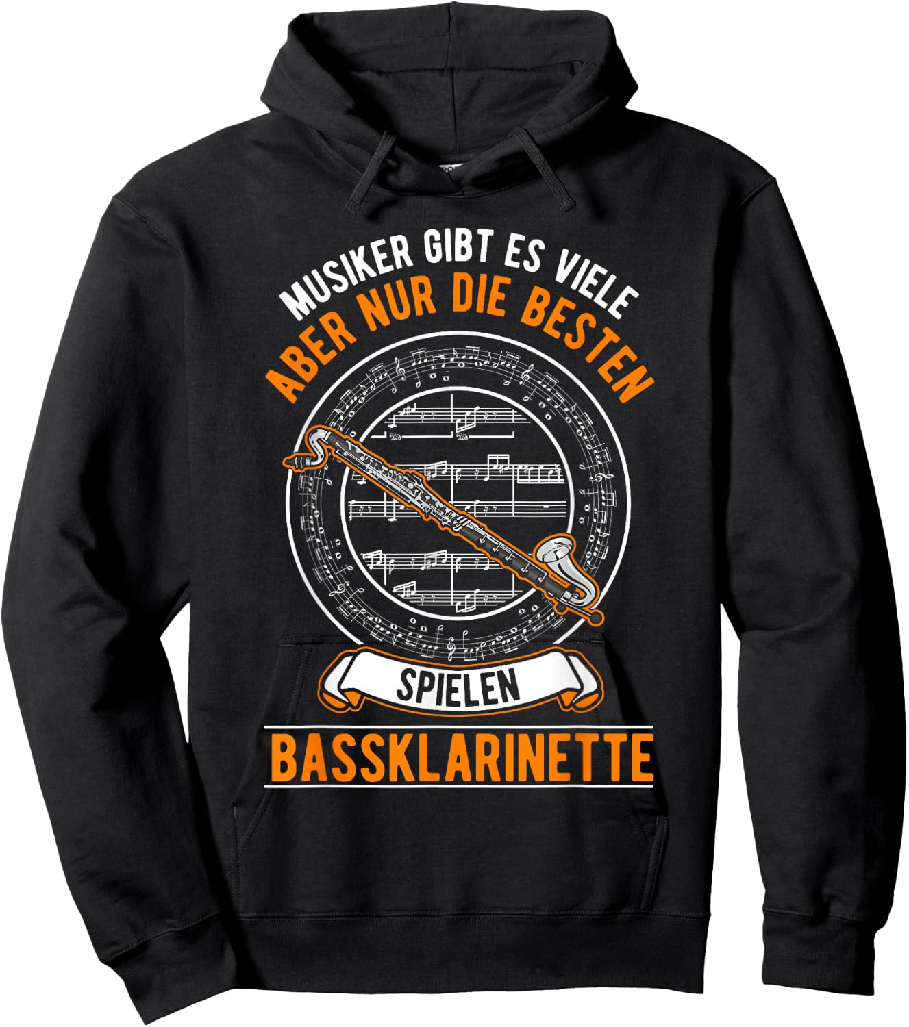 Bassklarinette Spruch Hoodie - Hoodie | Black