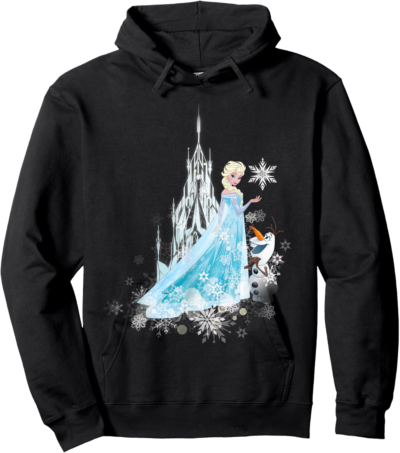 Frozen Elsa And Olaf Winter Magic Hoodie - Hoodie | Black