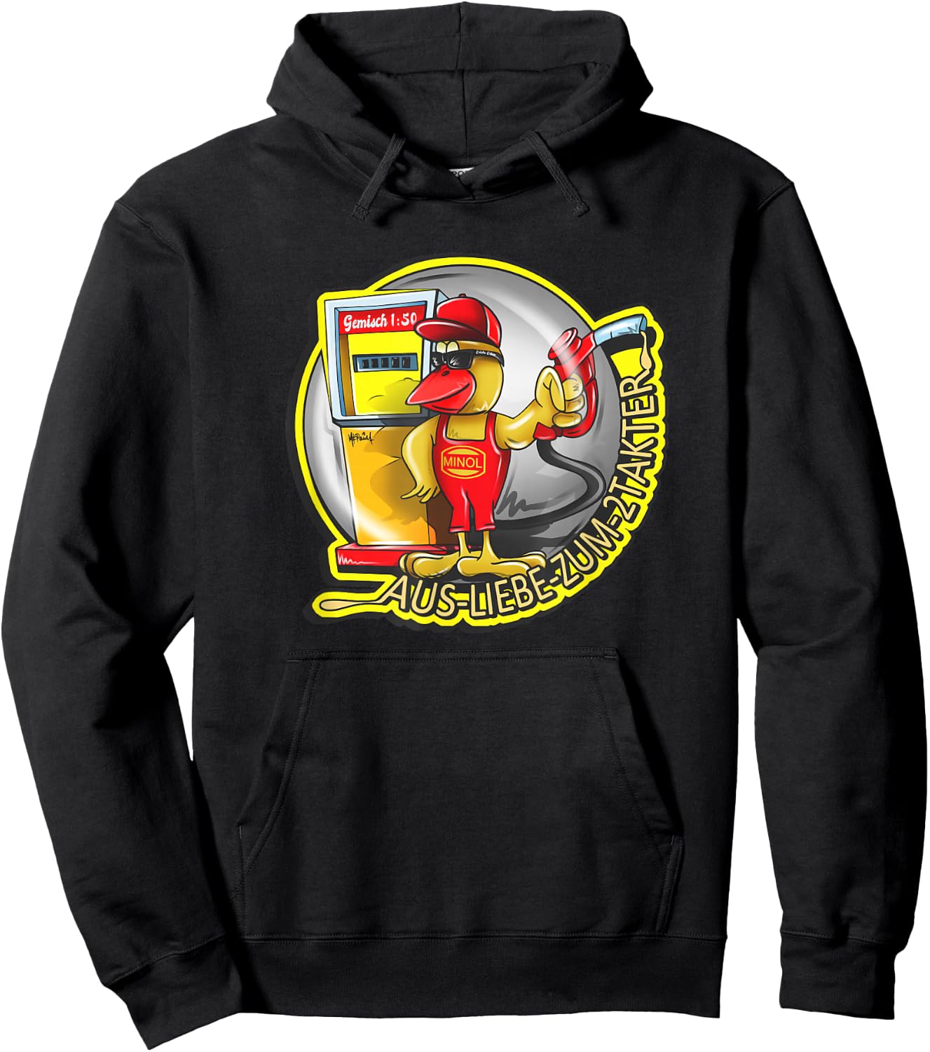 Minol Pirol - Tankwart aus Liebe zum Zweitakter Gemisch 1:50 Hoodie - Hoodie | Black