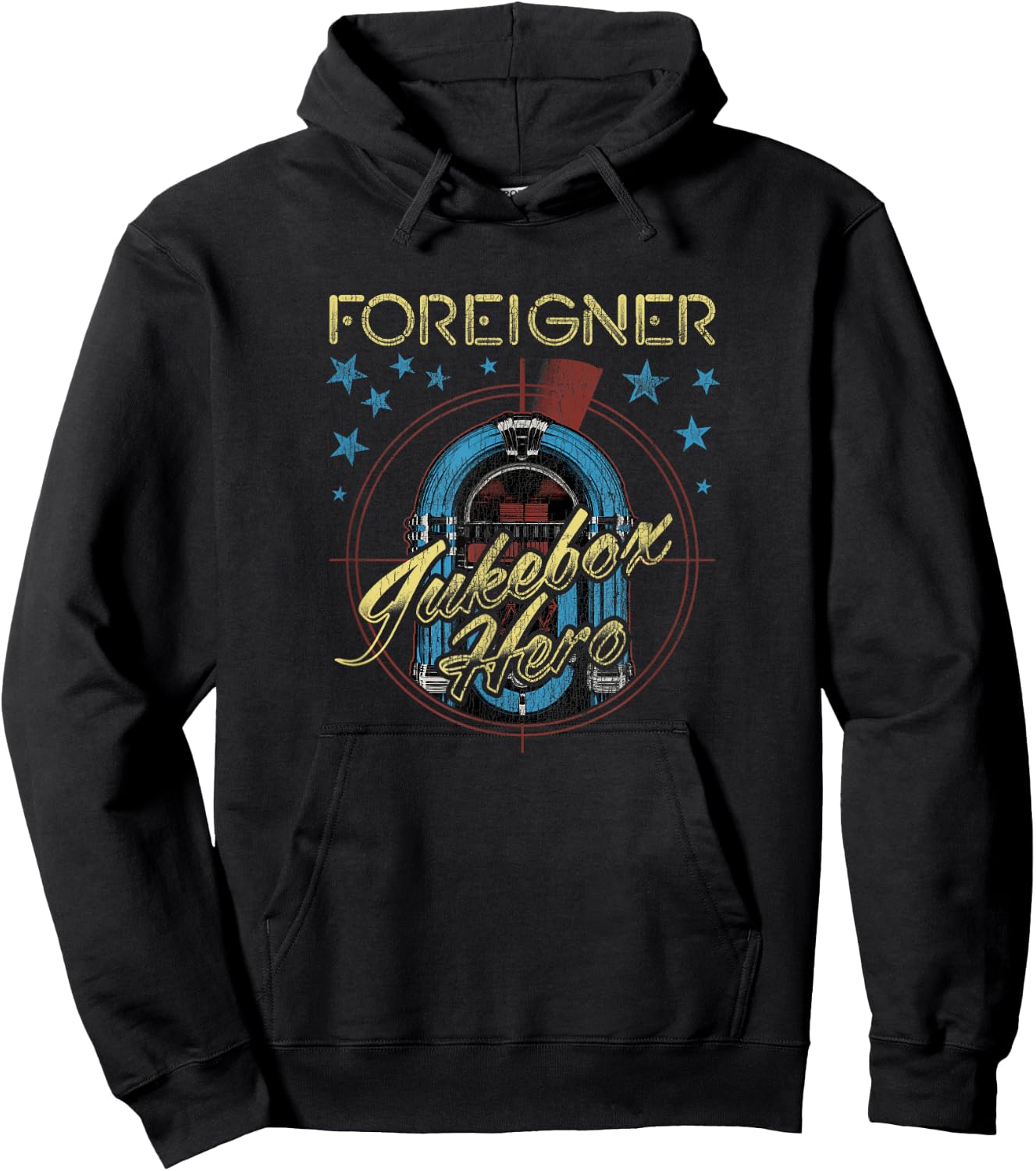 Heroes Juke Box Foreigner Hoodie - Hoodie | Black