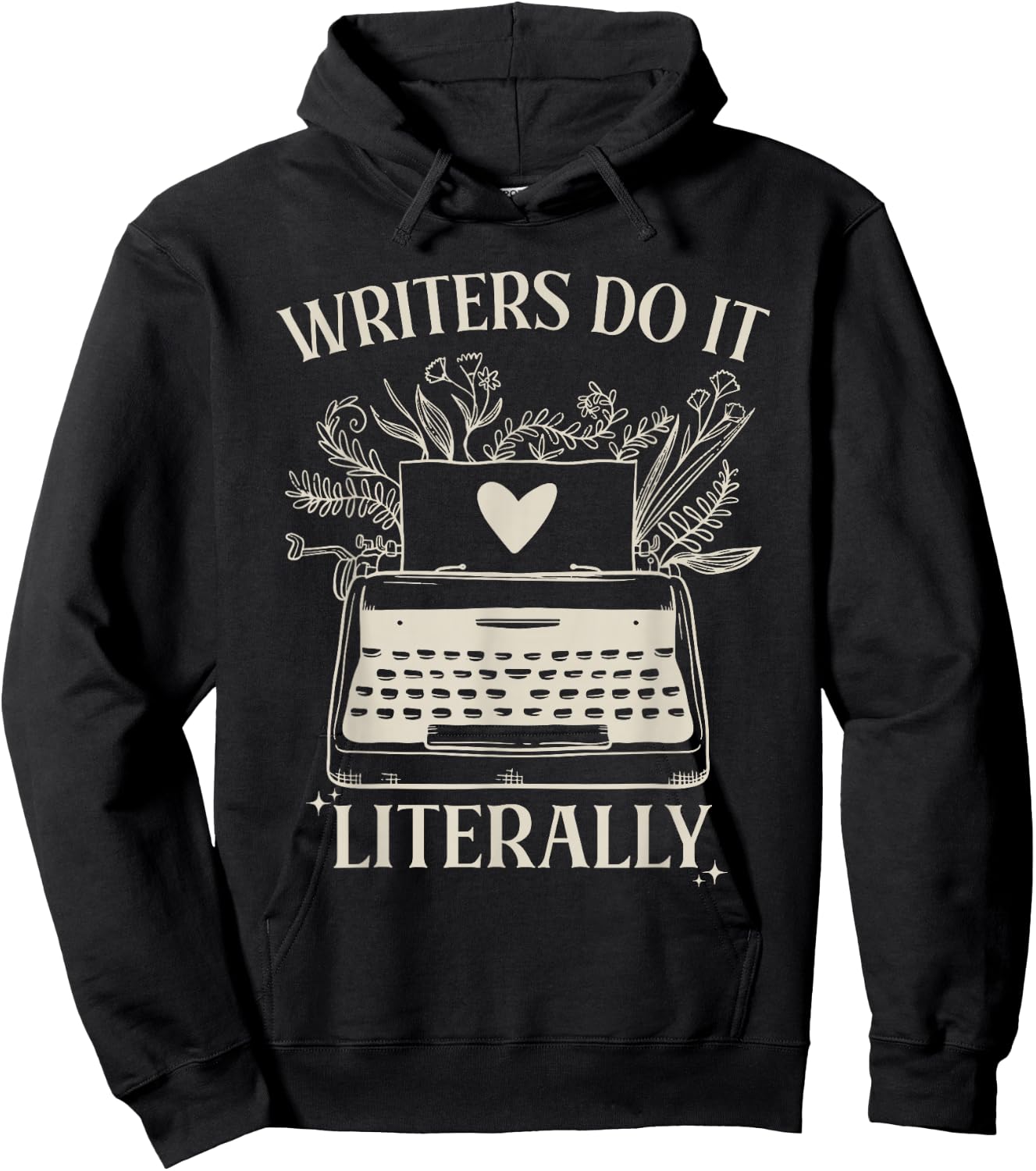 Writers Do It Literally Funny English Grammar Writing Author Hoodie - Hoodie | Black