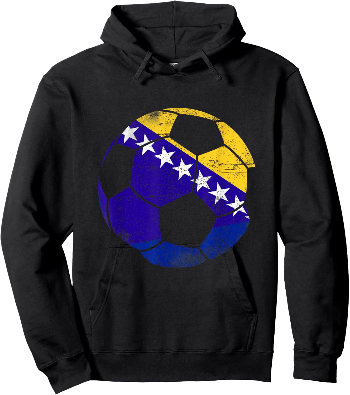 Bosnien-Fußball, Bosnien, Bosnien-Flagge. Hoodie - Hoodie | Black