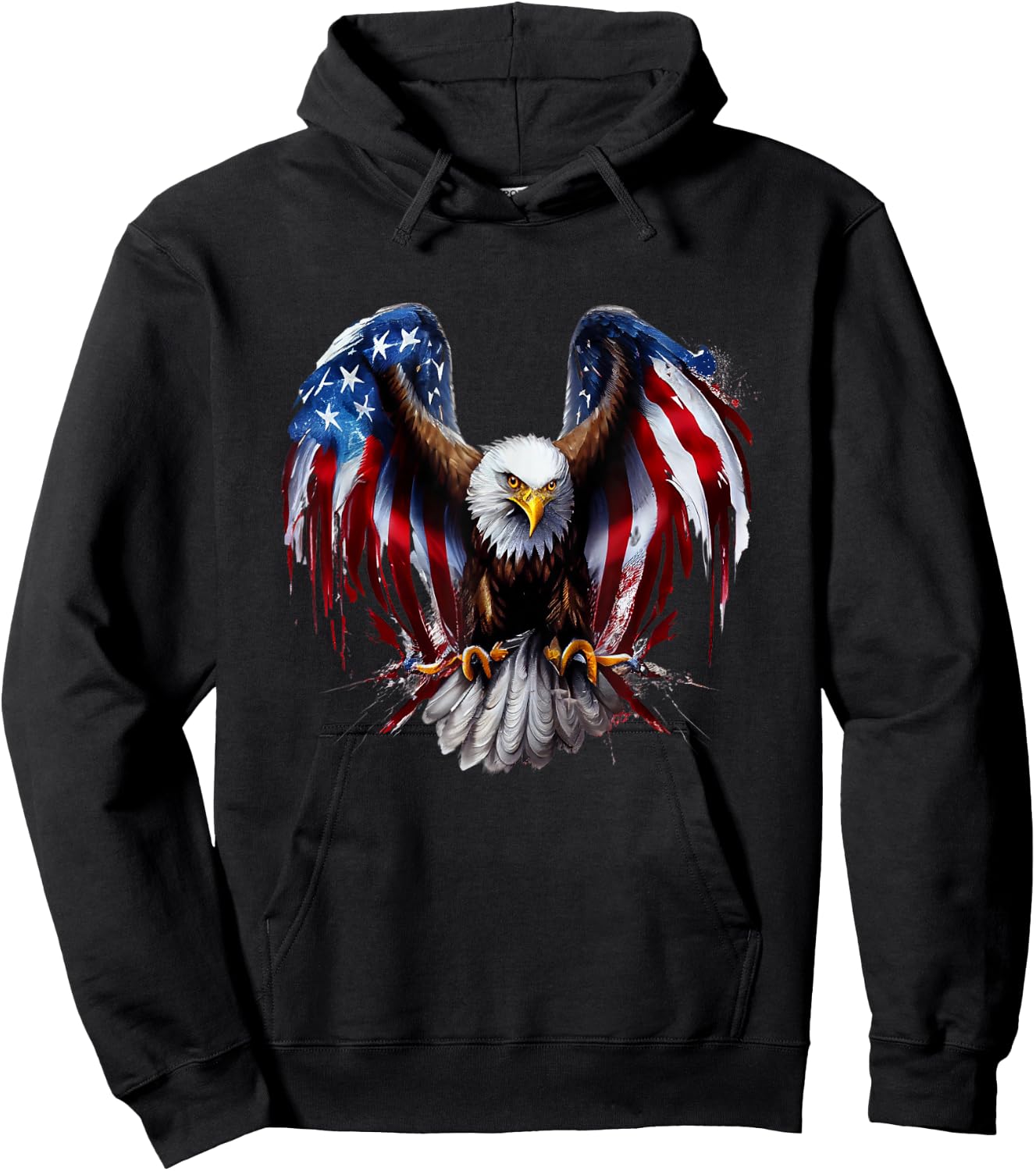 US Flagge als Adler - USA Flagge Hoodie - Hoodie | Black