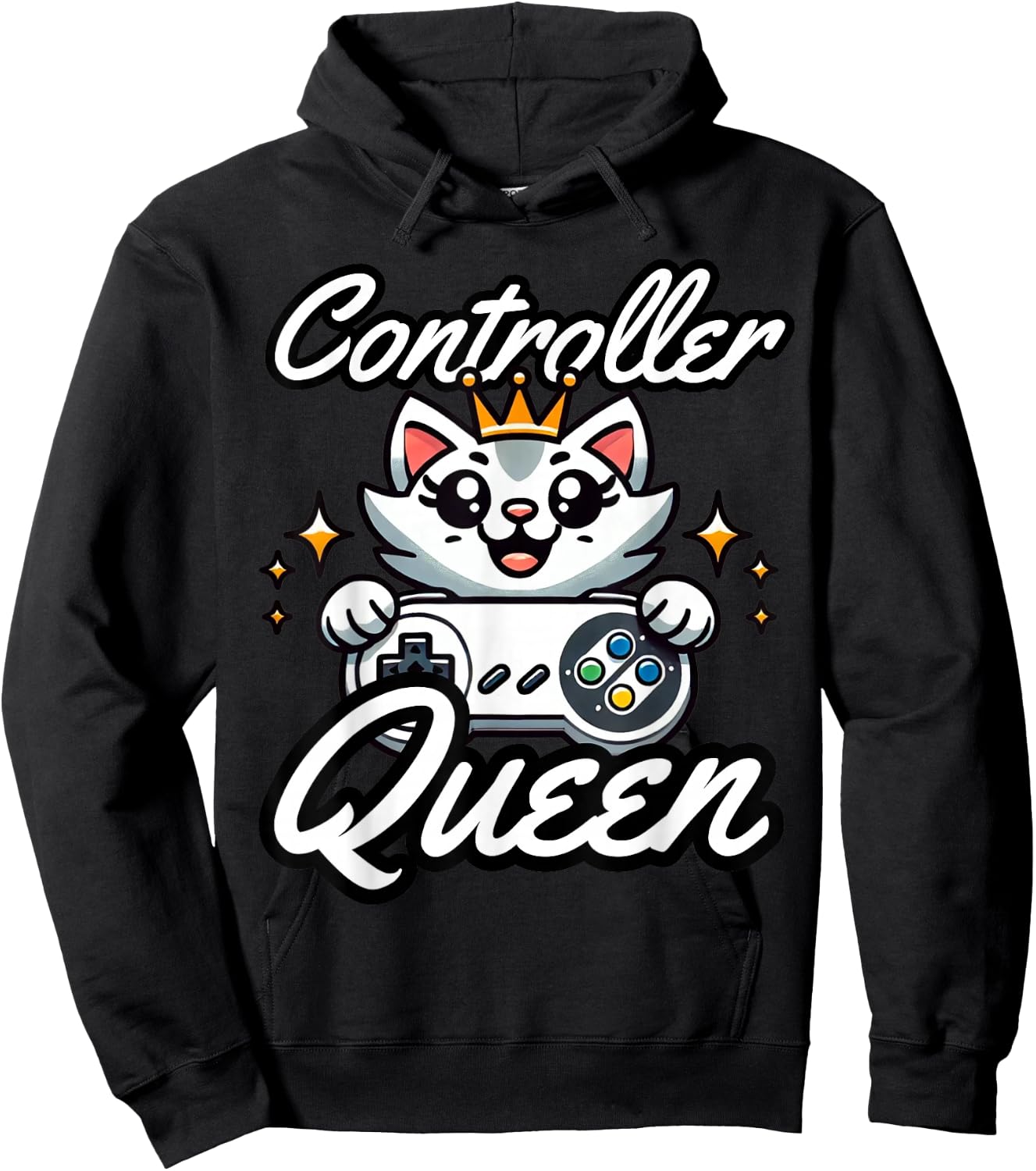 Gamer Girl Cat Gaming Cute Video Game Women Girls Hoodie - Hoodie | Black