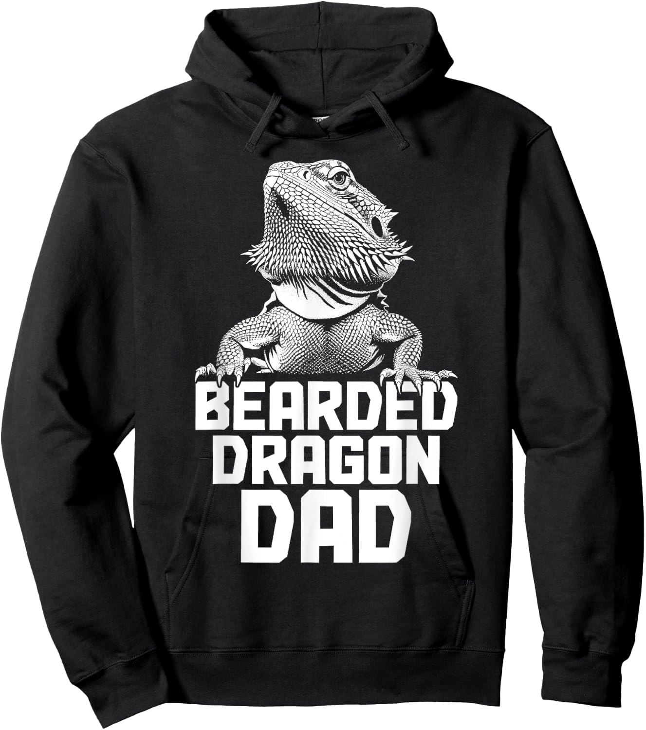 Bearded Dragon Dad Funny Reptile Hoodie - Hoodie | Black
