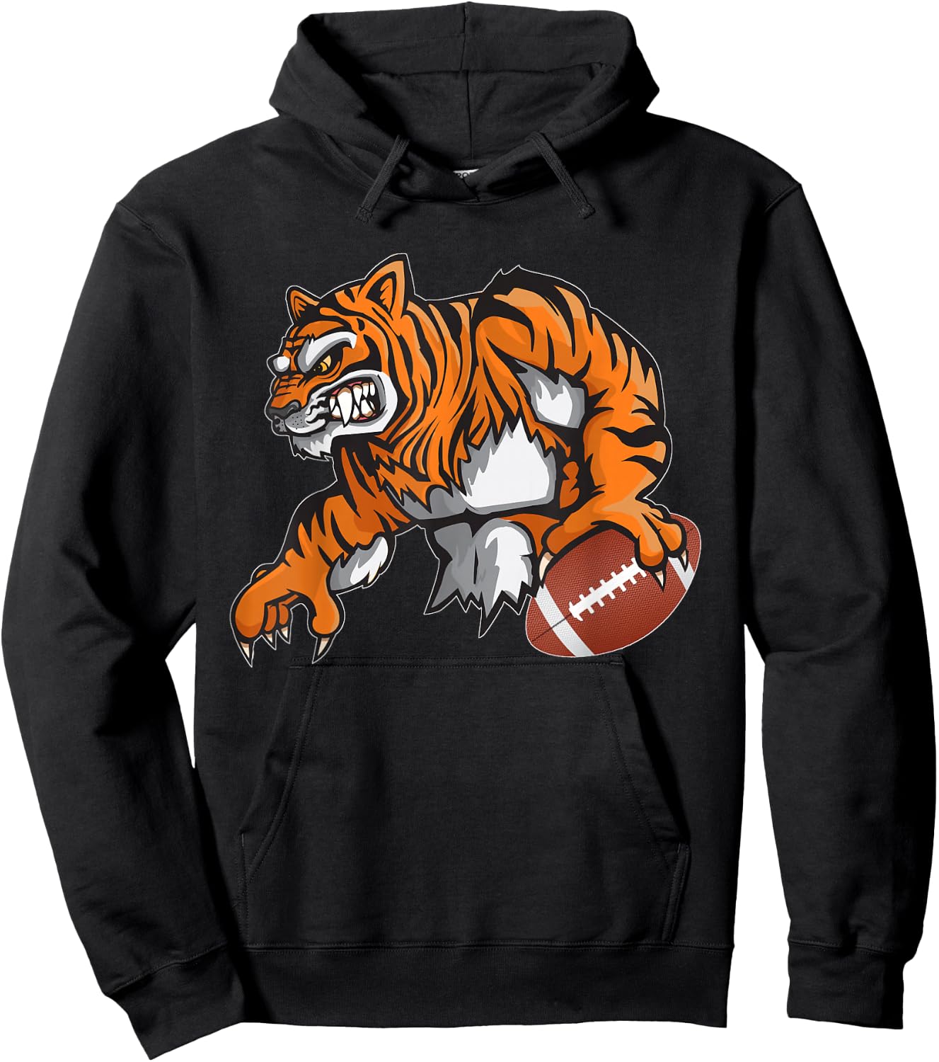 Tiger Football High School College Fan Hoodie - Hoodie | Black