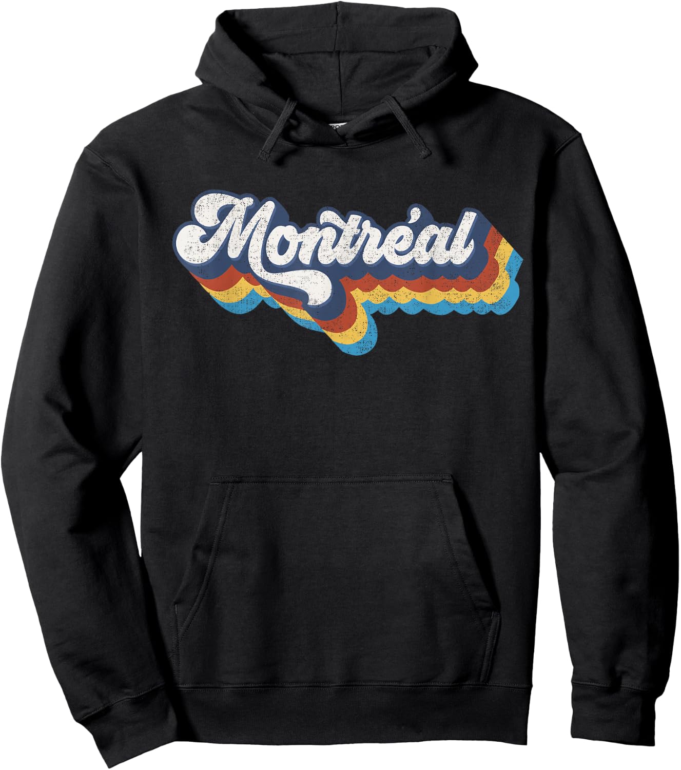 Montreal Canada - Retro 70s French Canadian Vintage Montreal Hoodie - Hoodie | Black