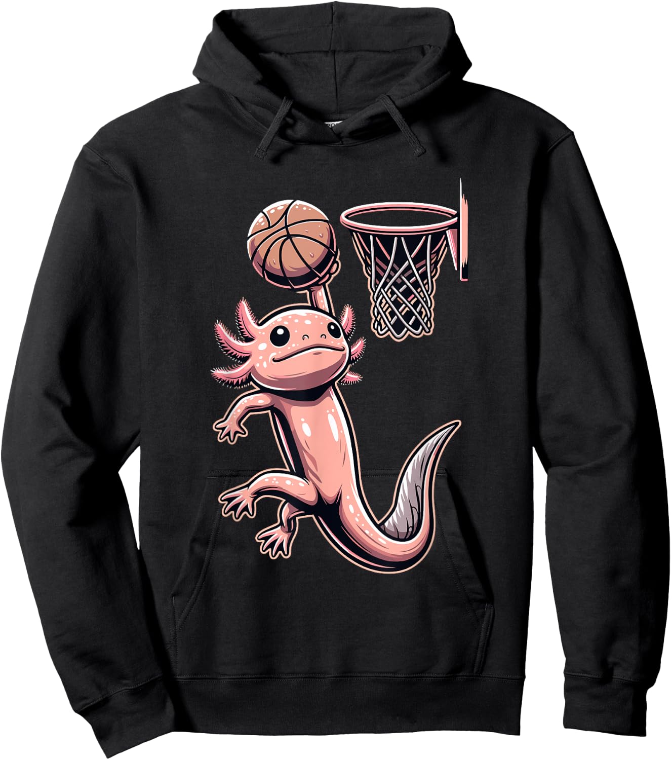 Axolotl Basketball Player Basketballer Sports Hoodie - Hoodie | Black