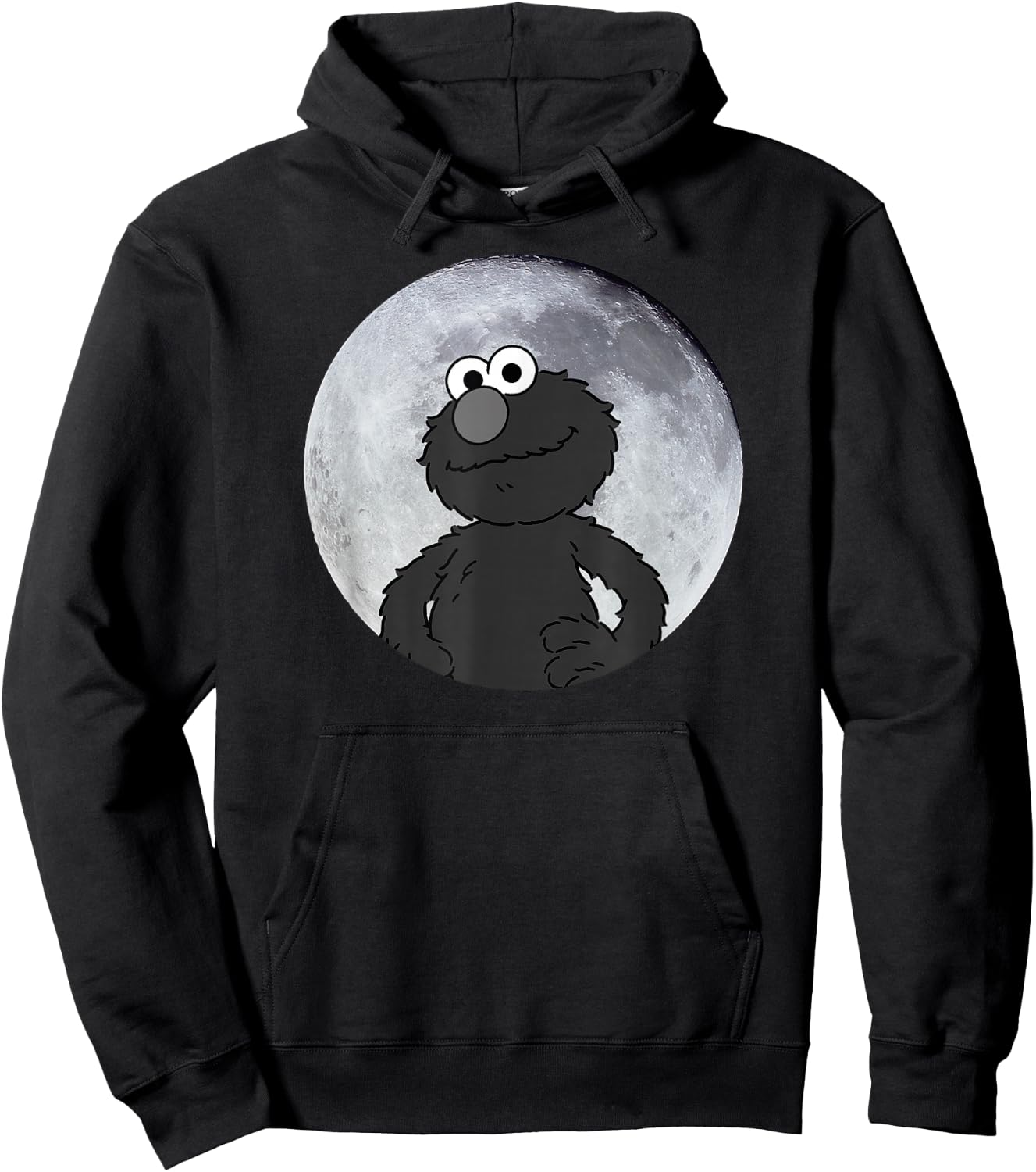 Elmo in the Moonlight Shadow Moonnight Moon , black Hoodie - Hoodie | Black