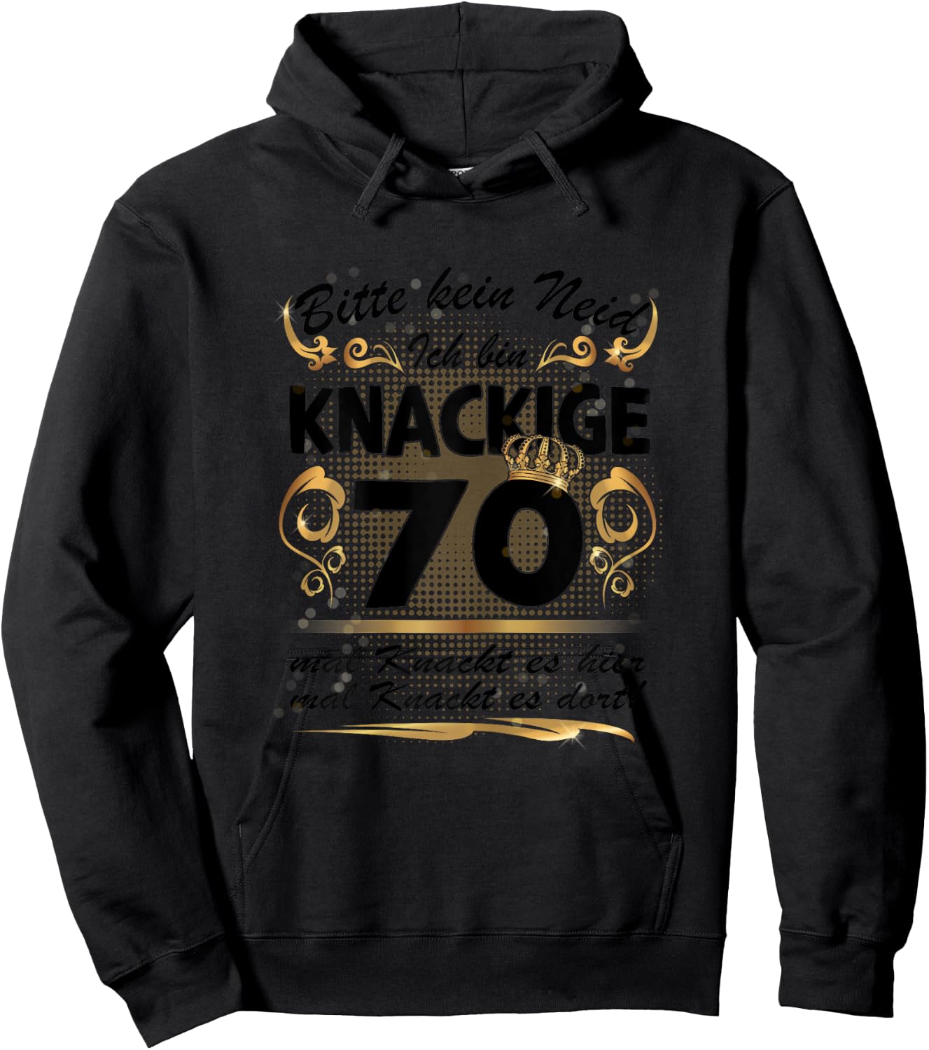 Women's 70 Years Old Grandma Mama 70th Birthday Sayings Funny Women , White, s Hoodie - Hoodie | Black