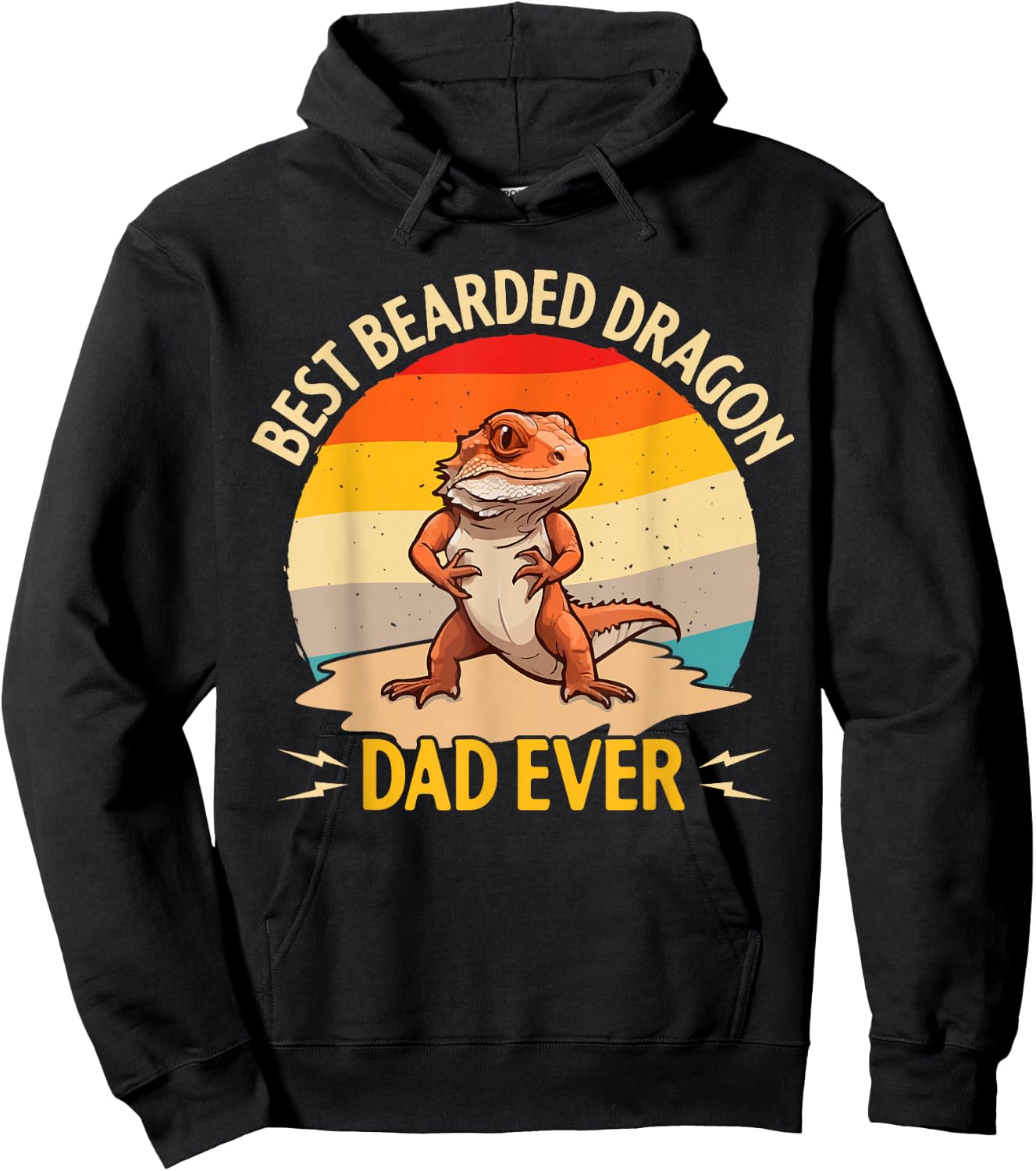 Best Bearded Dragon Dad Ever Hoodie - Hoodie | Black