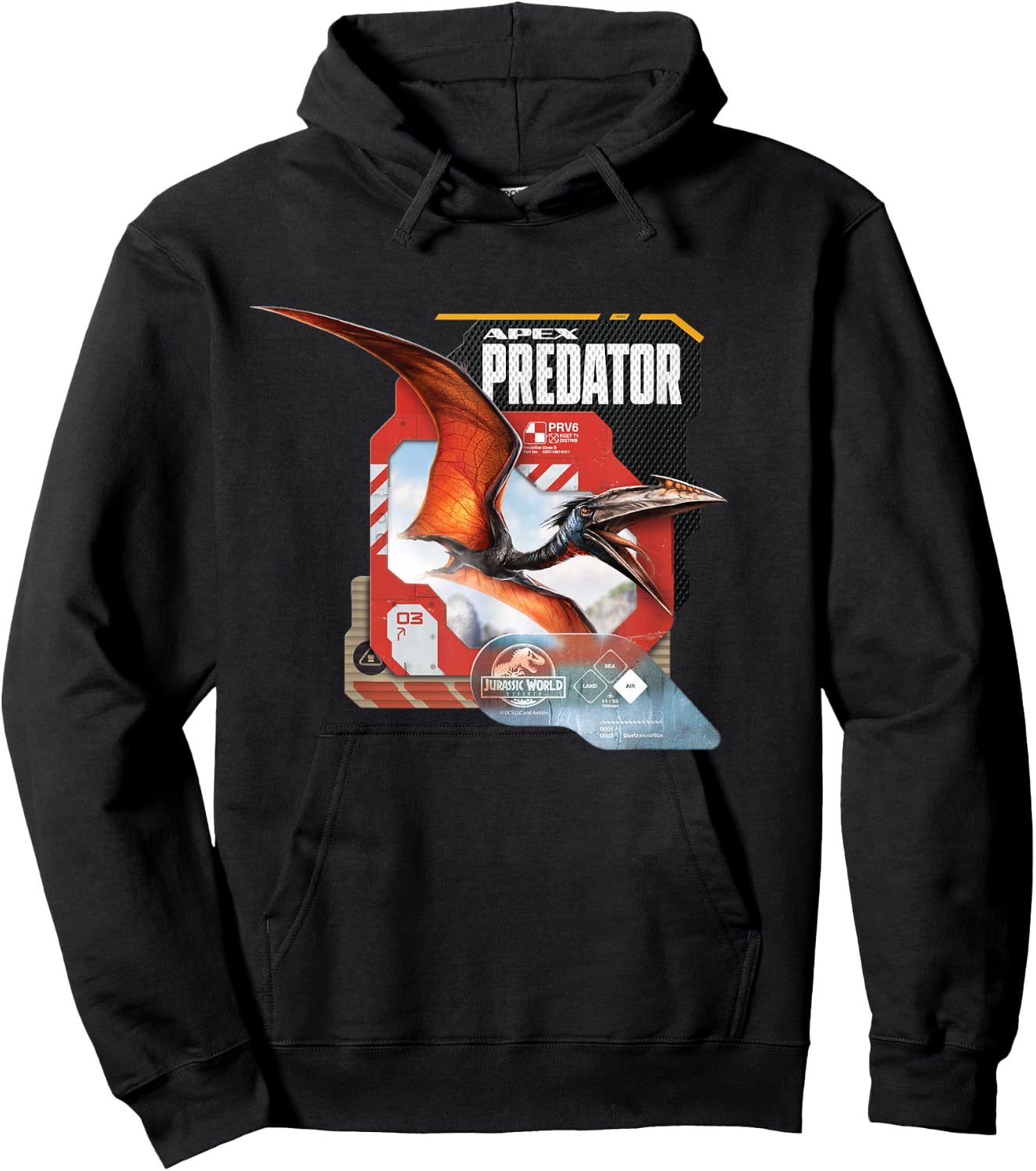 Jurassic World Rebirth Quetzalcoatlus Apex Predator Hoodie - Hoodie | Black
