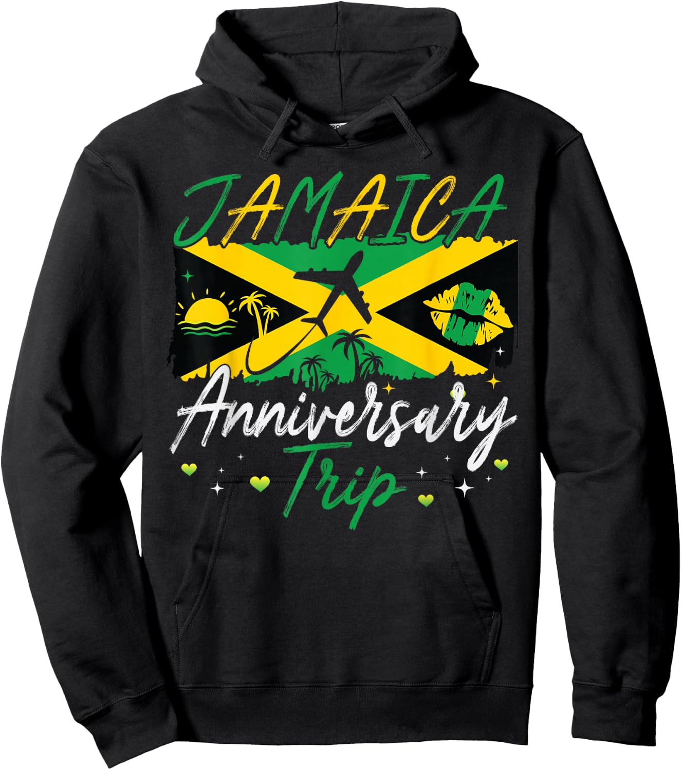 Jamaica Anniversary Trip 2026 Couple Summer Vacation Trip Hoodie - Hoodie | Black