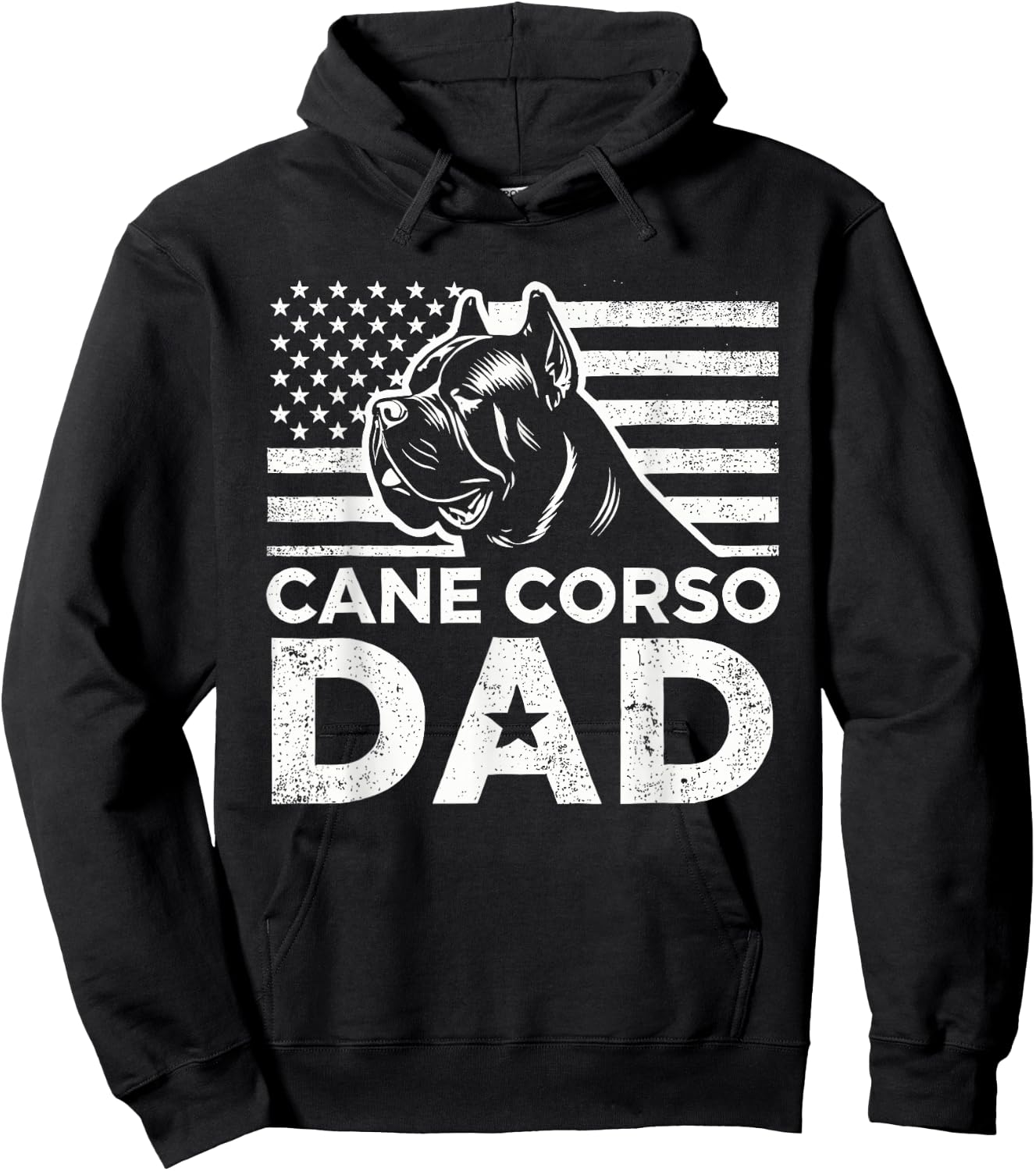 Italian Dog Cane Corso Mastiff Owner Dog Breed Patriotic Hoodie - Hoodie | Black