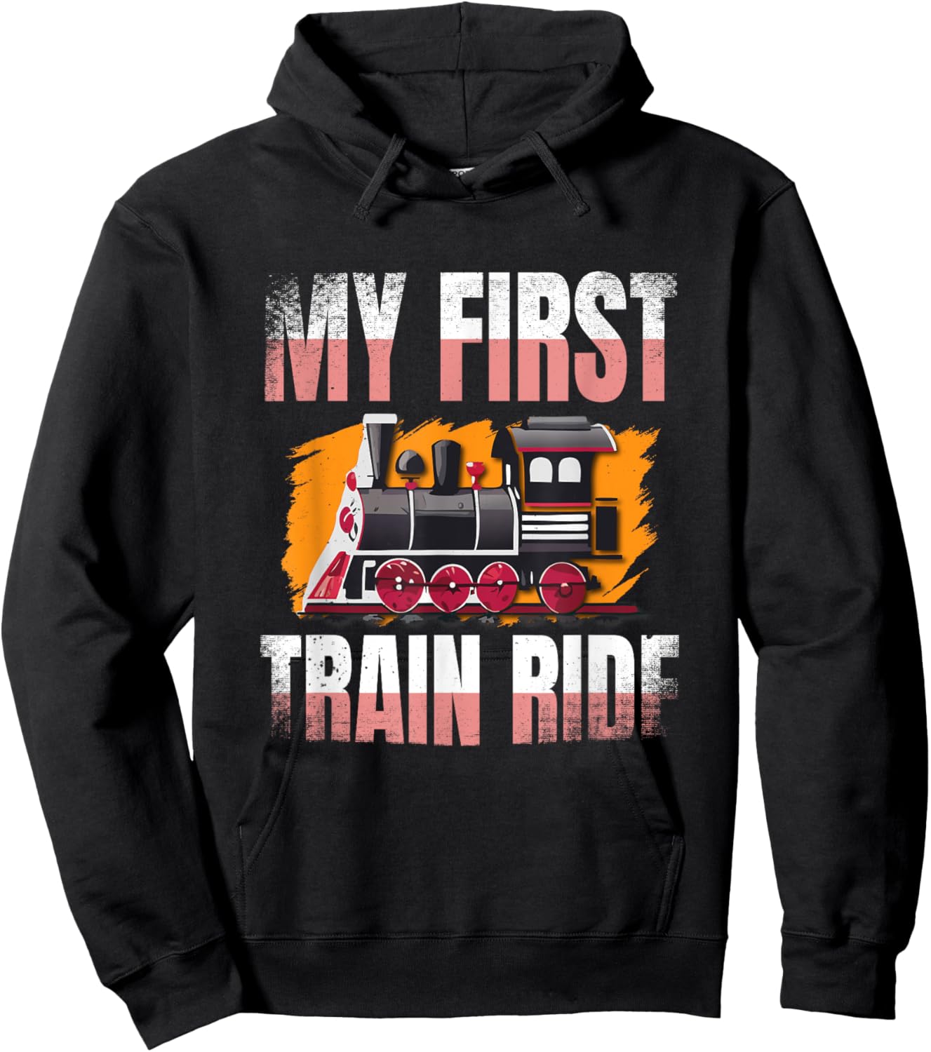 My first train ride my 1st ride - Kids Train Ride Lovers Hoodie - Hoodie | Black