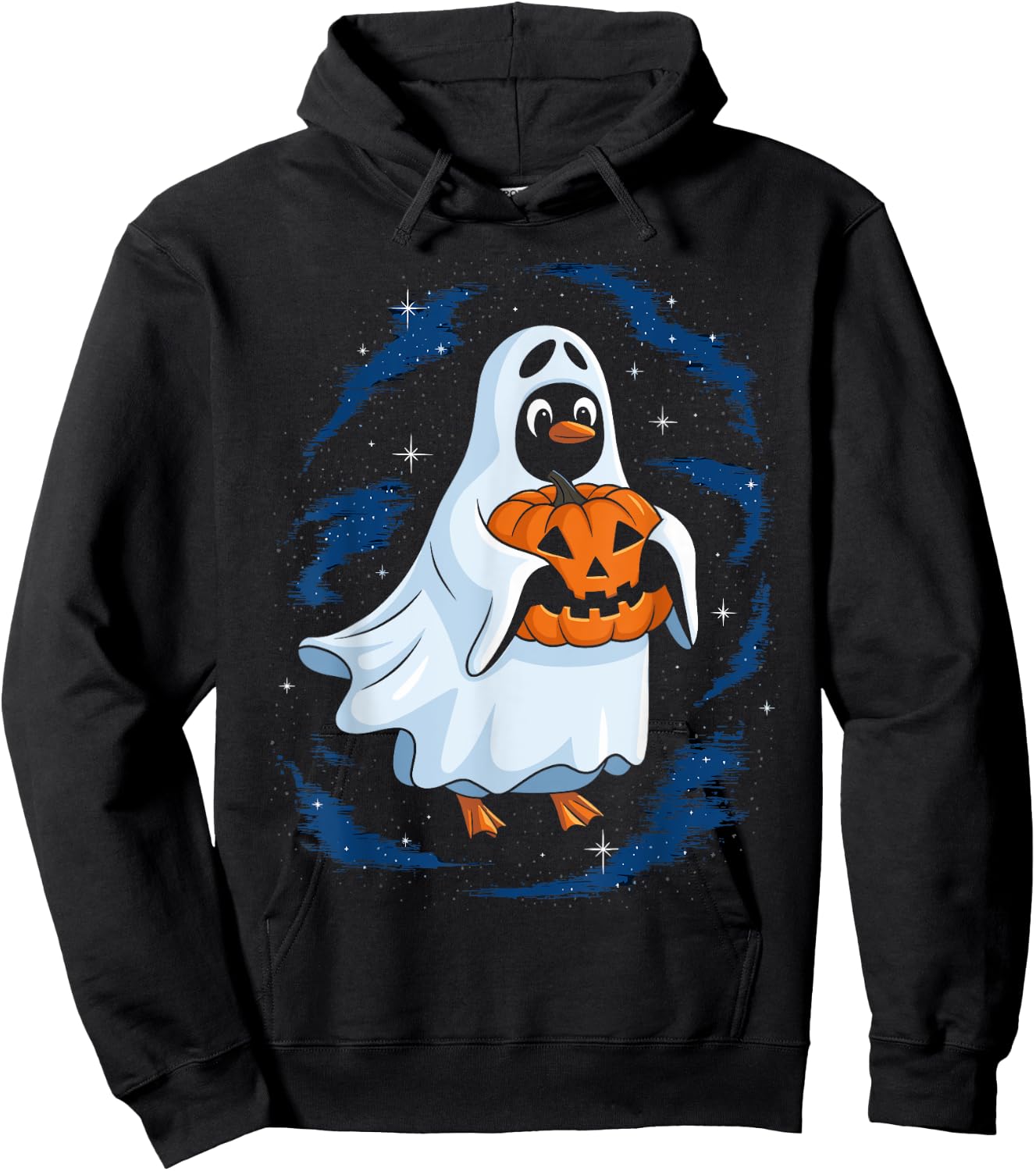 Funny Ghost Penguin Lovers Spooky Halloween Costume Hoodie - Hoodie | Black