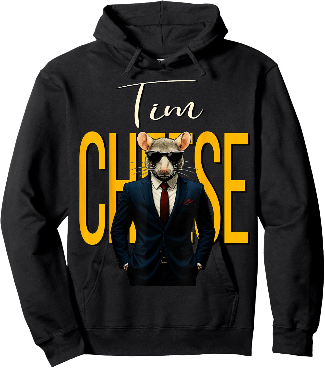Tim Cheese - Funny Mouse Secret Agent Brainrot Kids Gaming Hoodie - Hoodie | Black