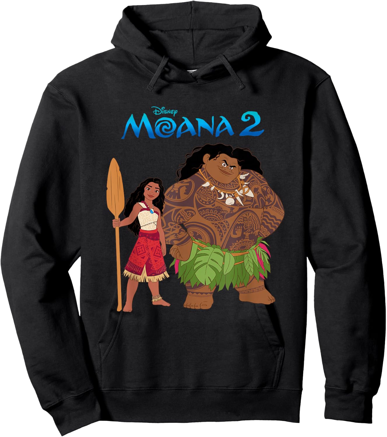 Disney Moana 2 Maui & Moana Oceania Duo , gray Hoodie - Hoodie | Black