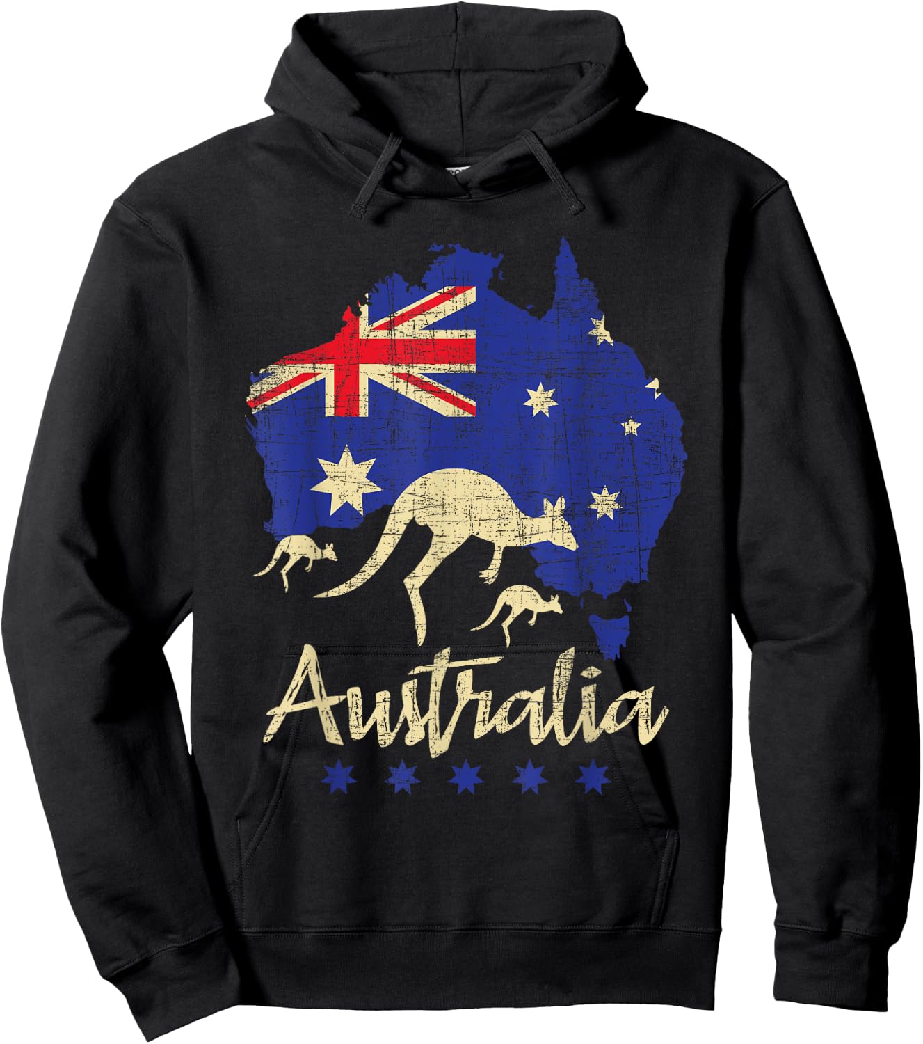 Australia - Kangaroo Australian Lover Wildlife Zoo Animal Small Hoodie - Hoodie | Black