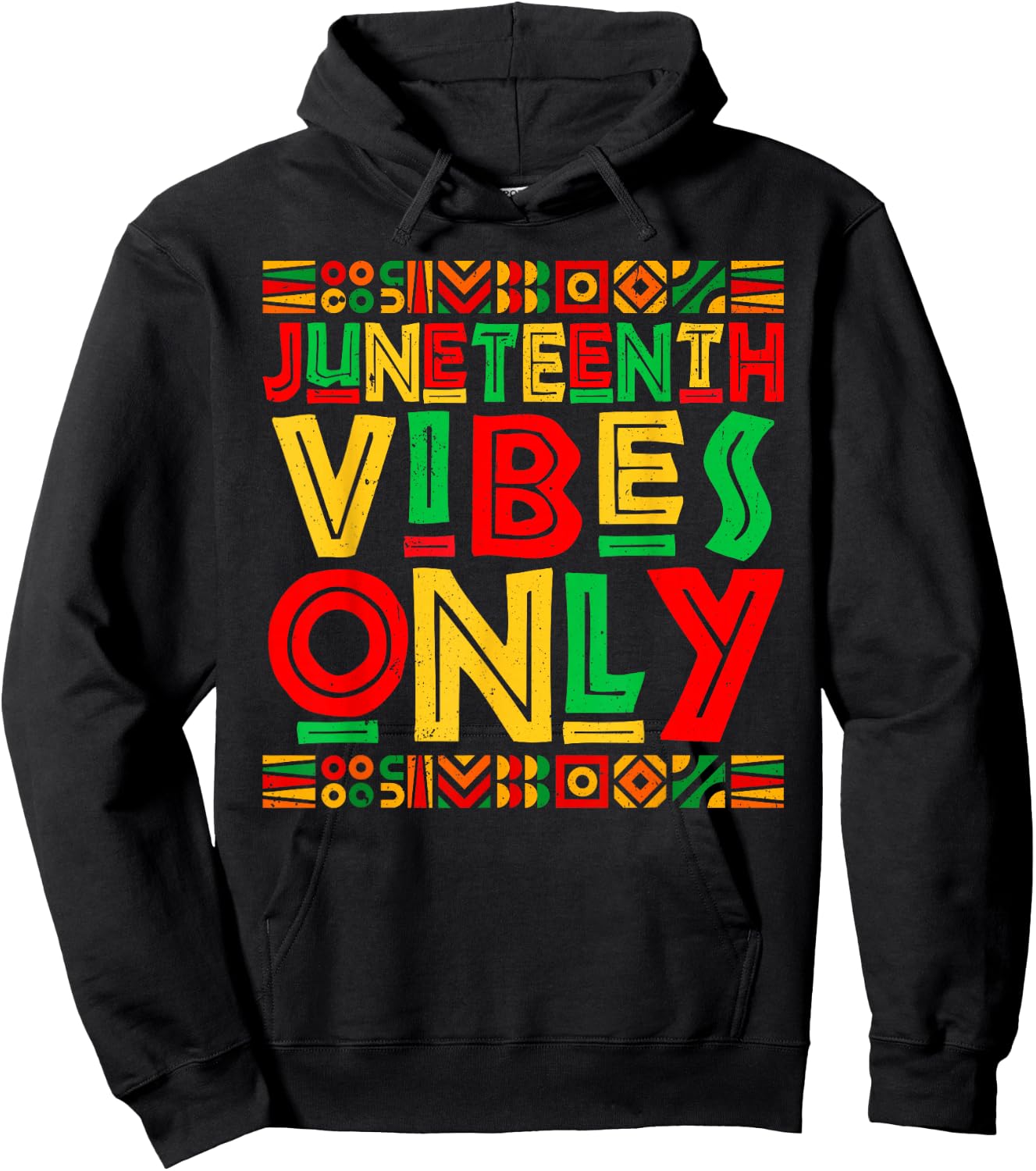 Juneteenth Vibes Only 1865 Retro African Pride Men Hoodie - Hoodie | Black