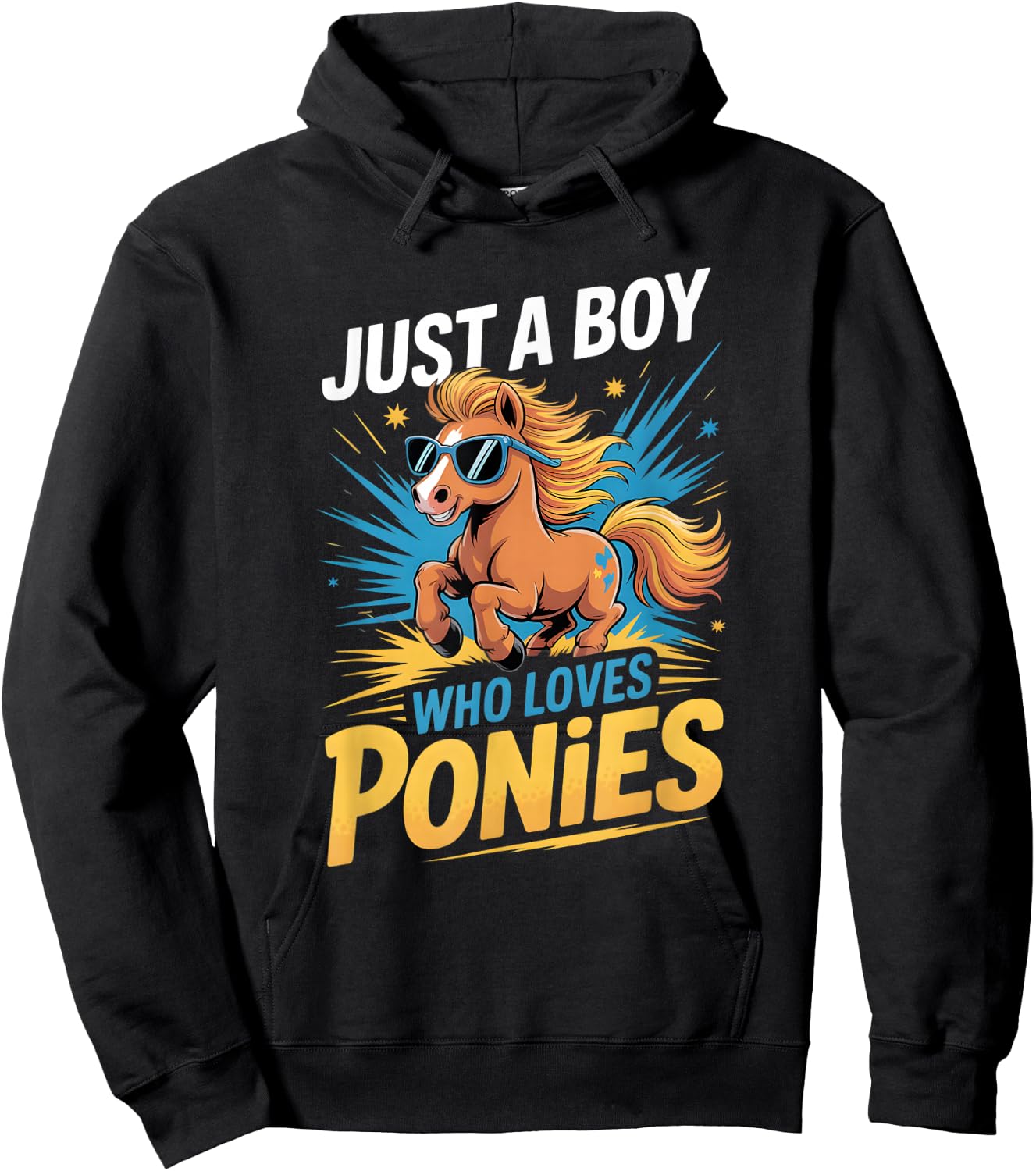 Boys Pony Hoodie - Hoodie | Black