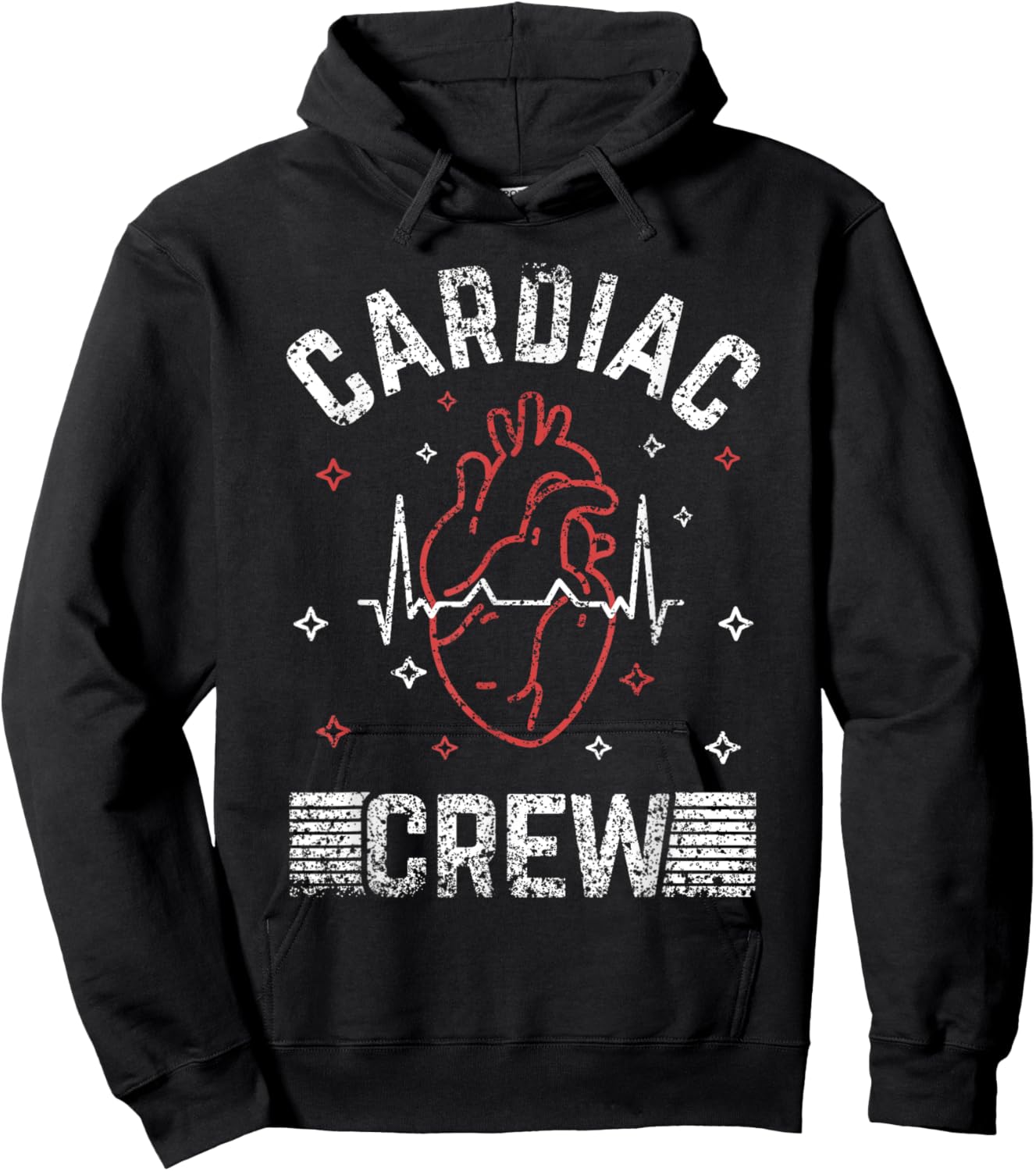 Cardiac Crew Heart Nursing Cardiology Nurses Cardiac Nurse Hoodie - Hoodie | Black