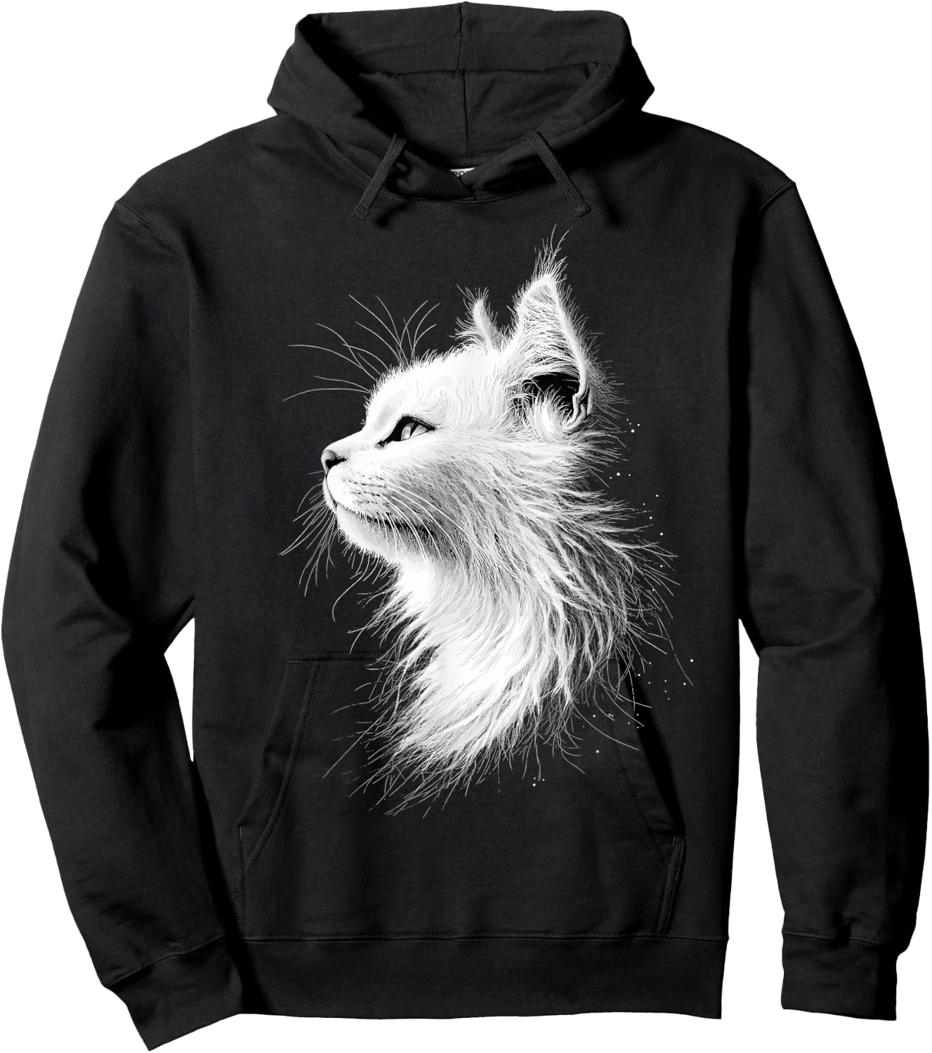 Angora Cat White Turkish Angora Cat Cute Angora Cats Hoodie - Hoodie | Black