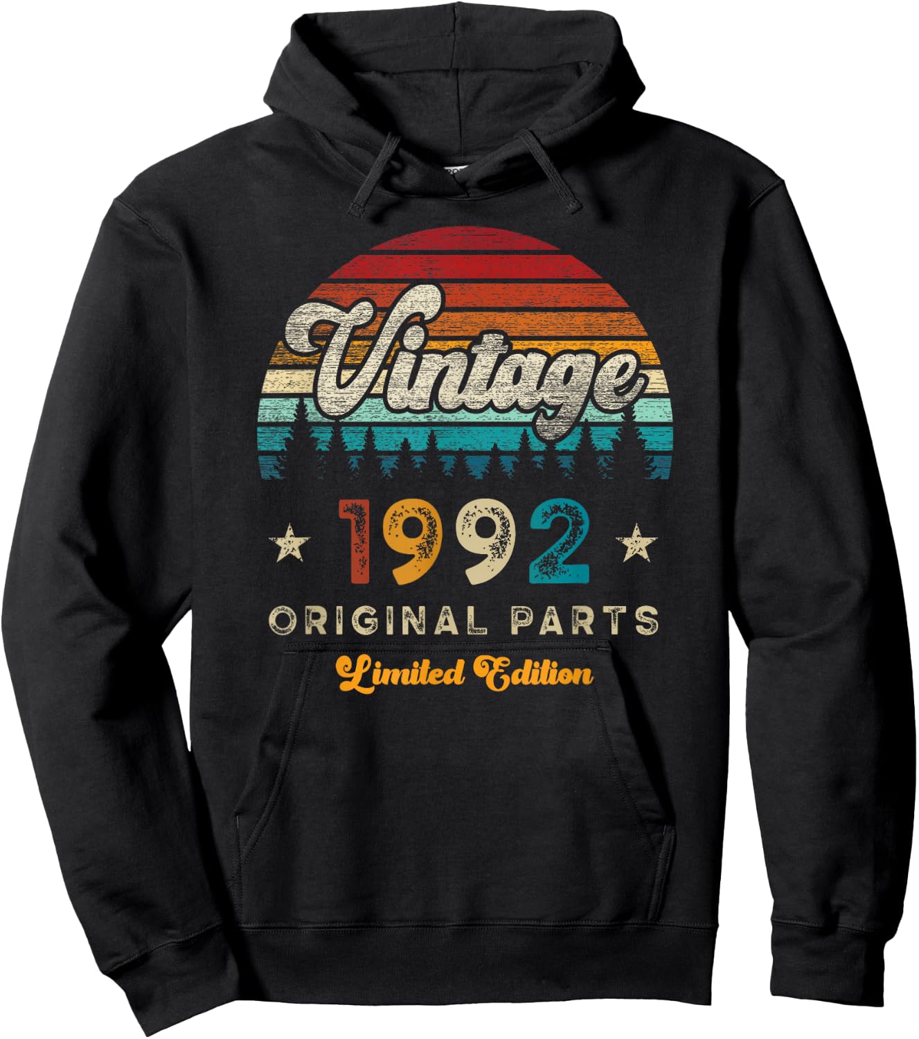 Vintage 1992 Anniversaire 34 Ans D'âge Limited Edition Hoodie - Hoodie | Black