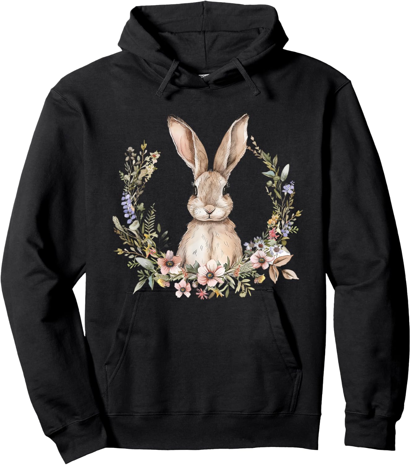 Bunny Lover Graphic Design Rabbit Owner , Black, S Hoodie - Hoodie | Black