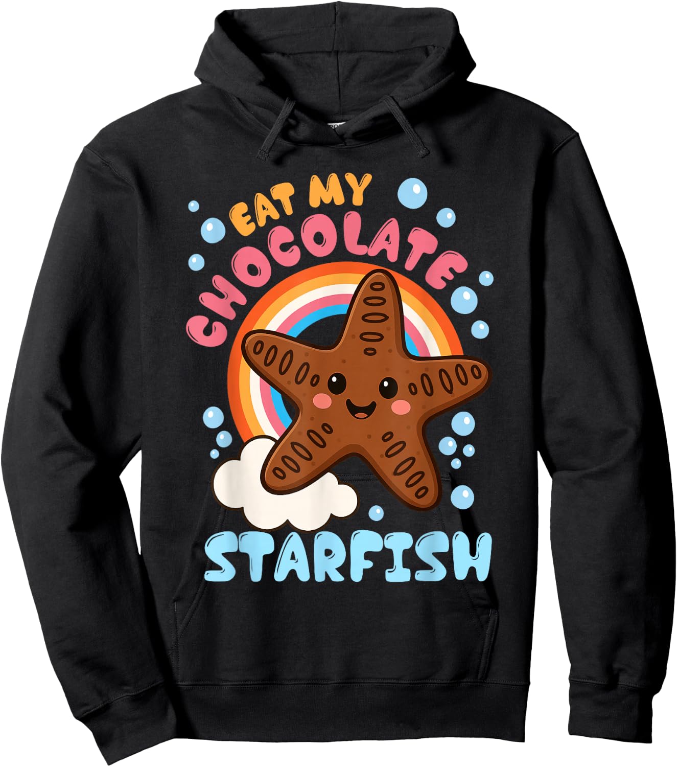 Inappropriate Eat My Chocolate Starfish Funny Embarrassing Hoodie - Hoodie | Black