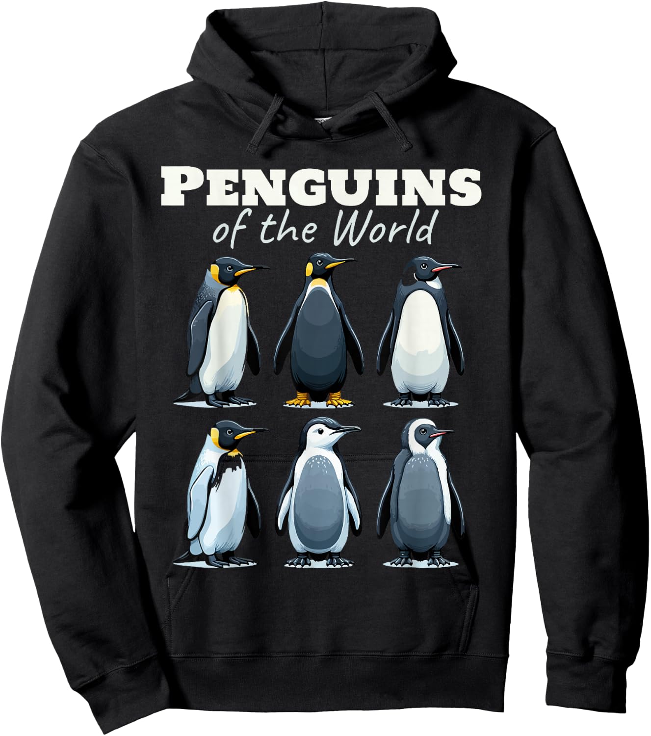 Penguins Of The World Hoodie - Hoodie | Black
