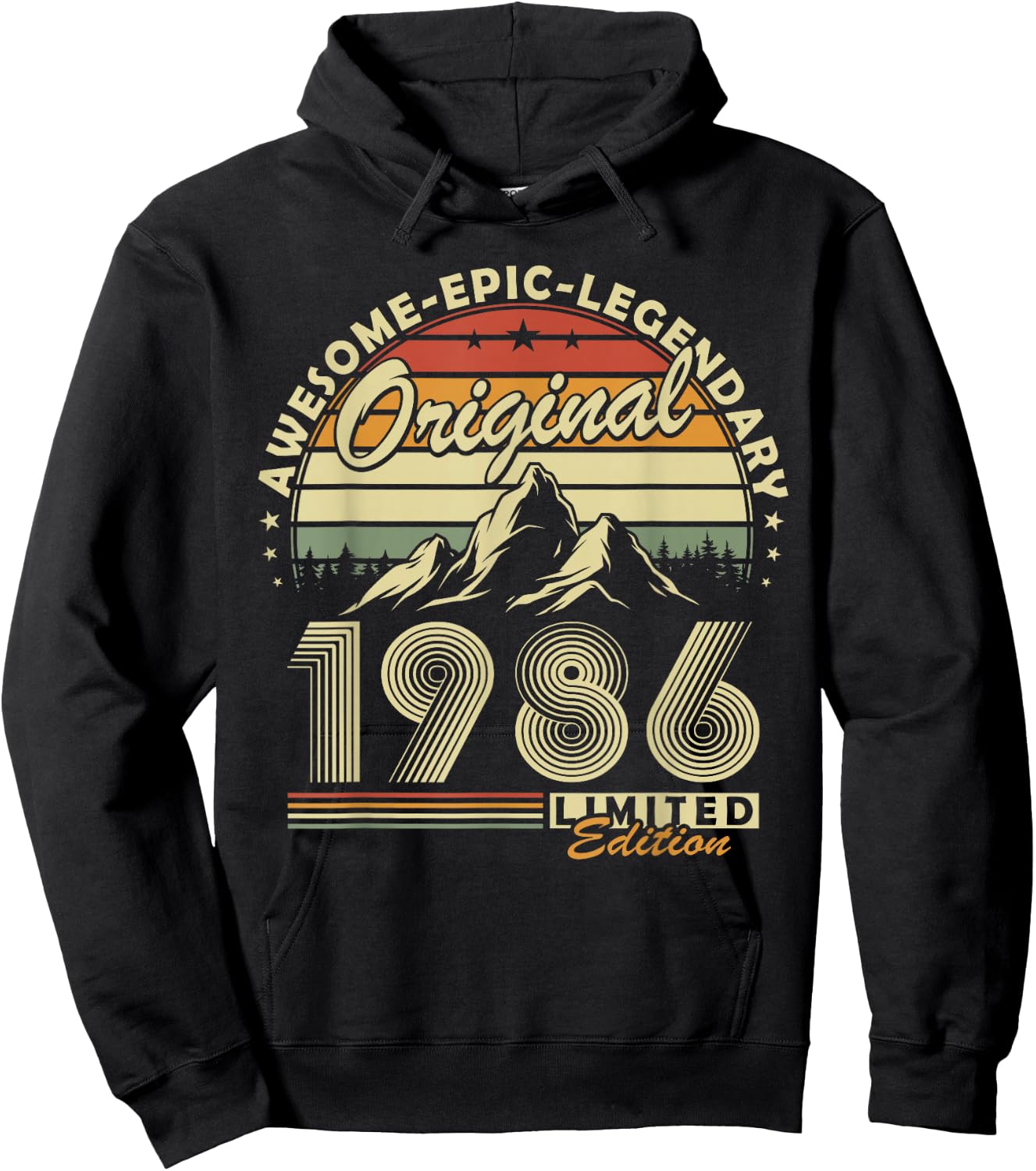 Original 1986 Anniversaire 40 Ans Cadeau pour Hommes Femmes Hoodie - Hoodie | Black