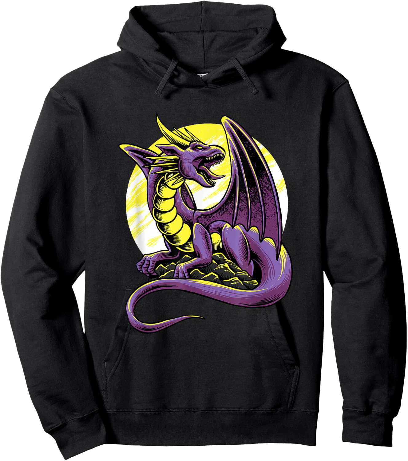 Non Binary Dragon Agender Non-Binary Pride LGBTQ Genderqueer Hoodie - Hoodie | Black
