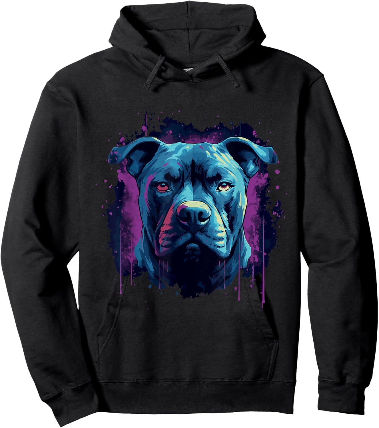 Pit Bull Dog Colorful Pitbull Hoodie - Hoodie | Black