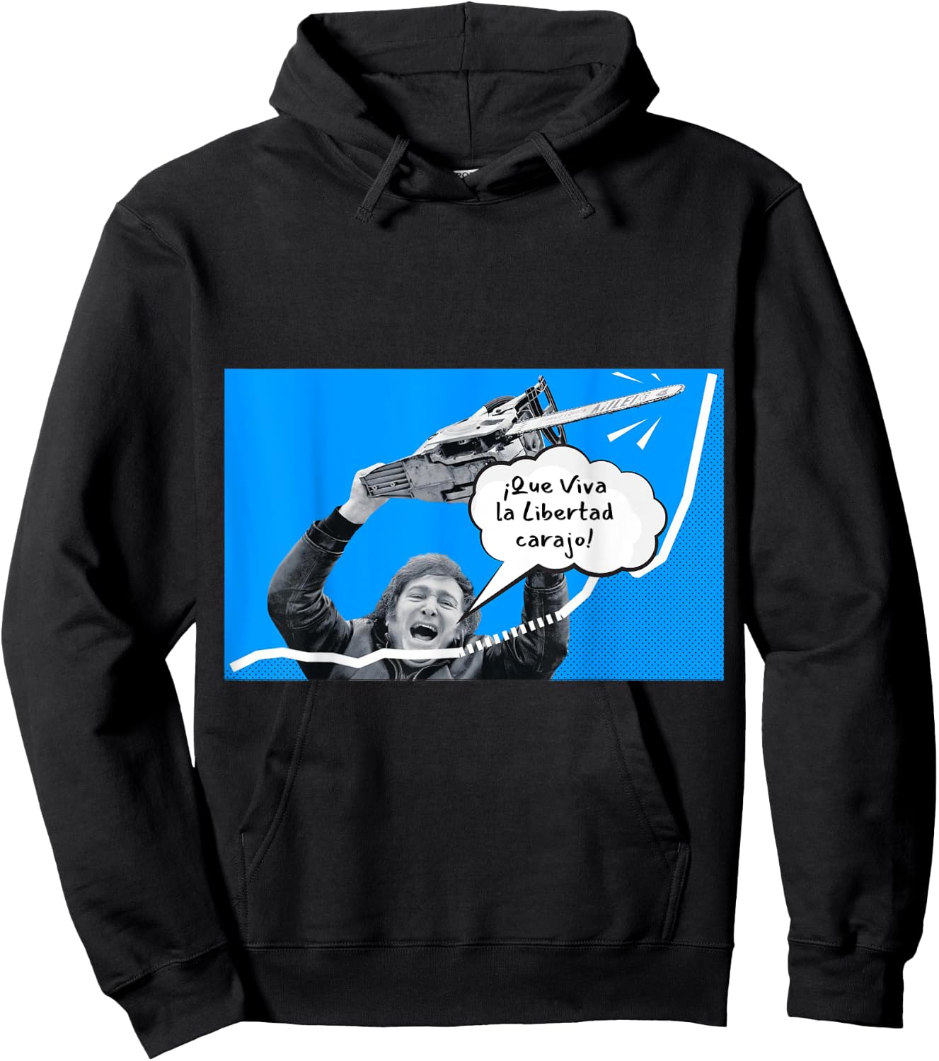 Javier Milei - Que vive la liberté de Carajo , Black, S Hoodie - Hoodie | Black