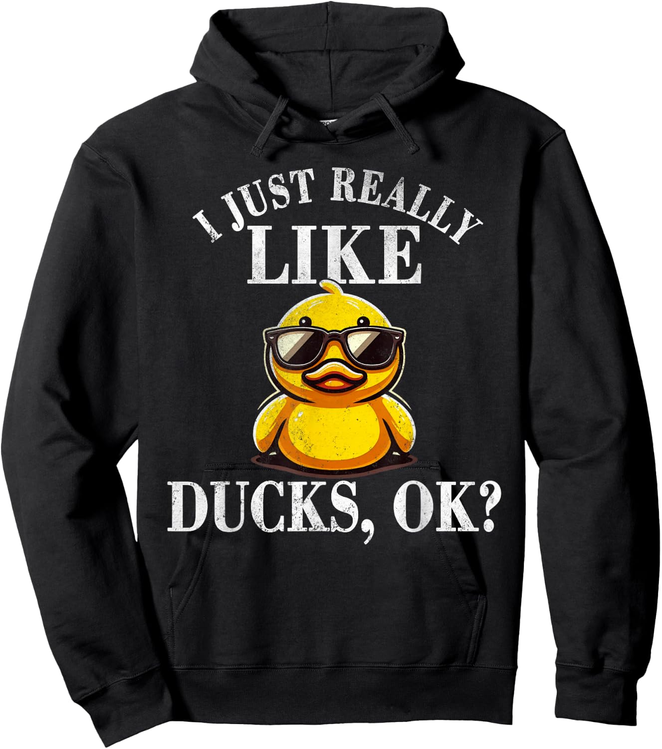 I Just Really Like Ducks Ok Shirt Cute Boys Kids Rubber Duck Hoodie - Hoodie | Black