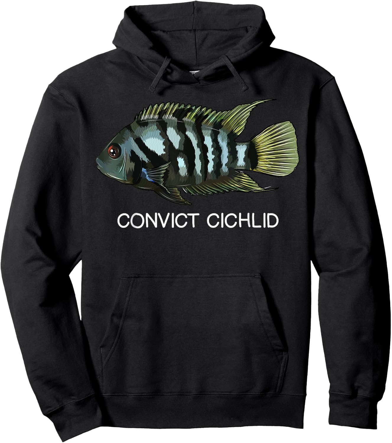 Convict Cichlids Freshwater Aquarium Fish Hoodie - Hoodie | Black