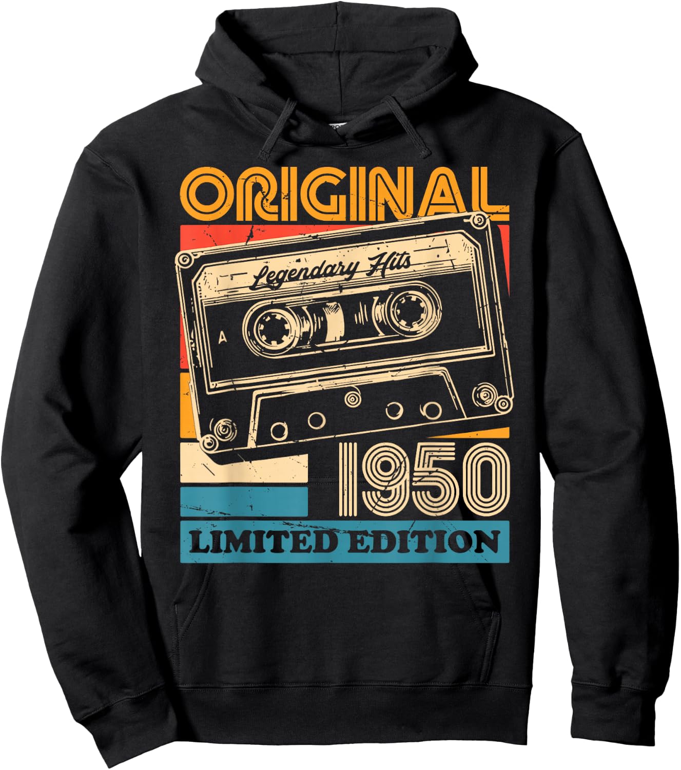 75th Birthday Retro Vintage 1950 Men Women Hoodie - Hoodie | Black