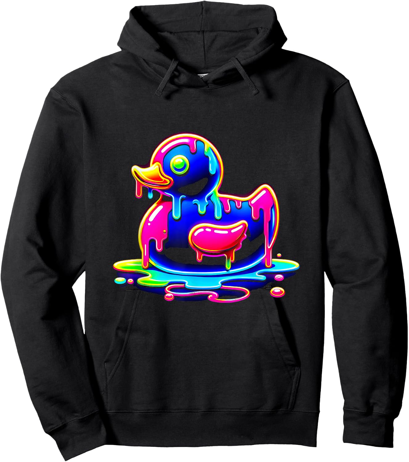 Rubber Duck Ice Cream Drippy Melting liquid Colorful Hoodie - Hoodie | Black