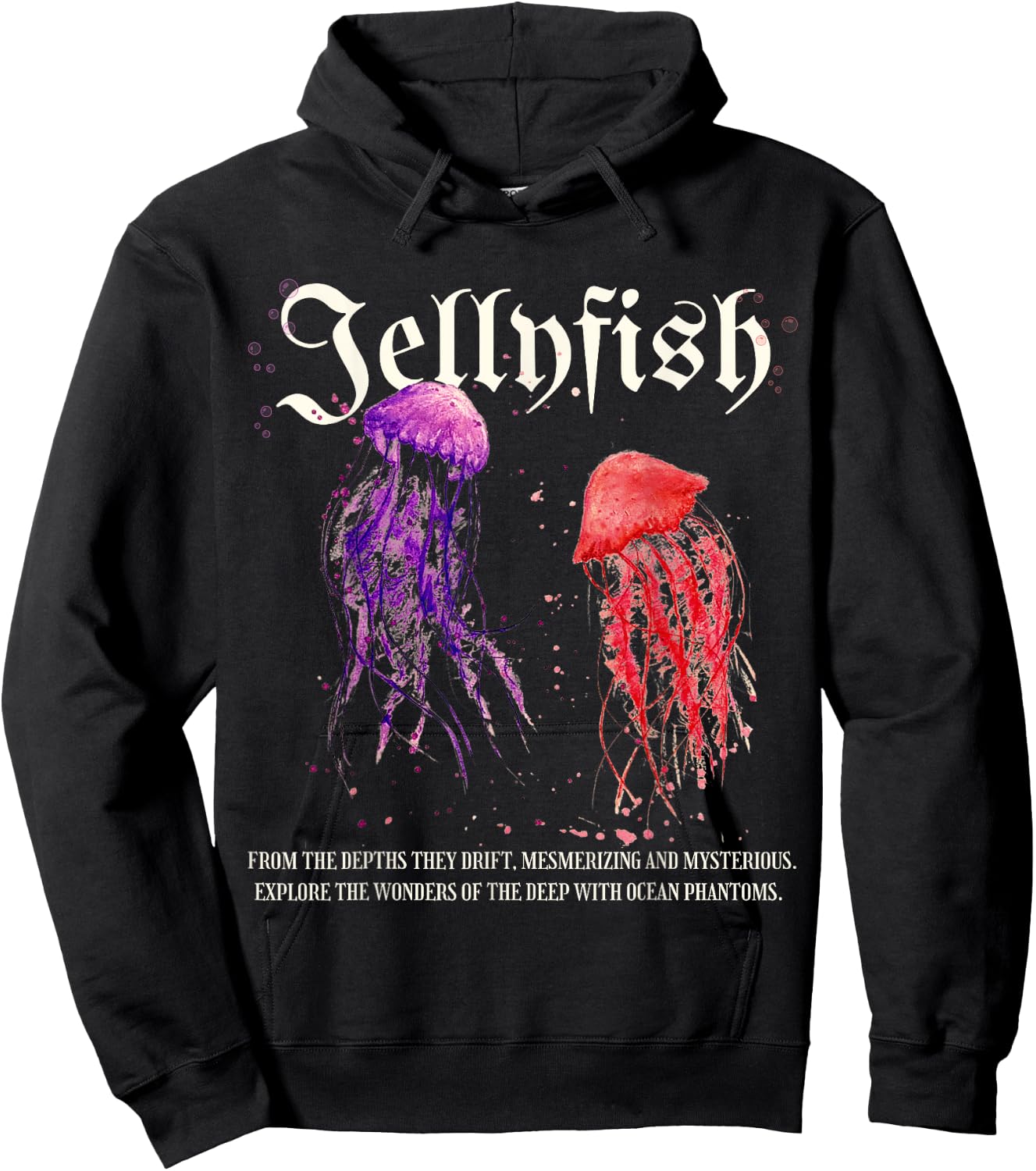 Cool JellyFish Ocean Beach Vacation Aquarium Trip Hoodie - Hoodie | Black